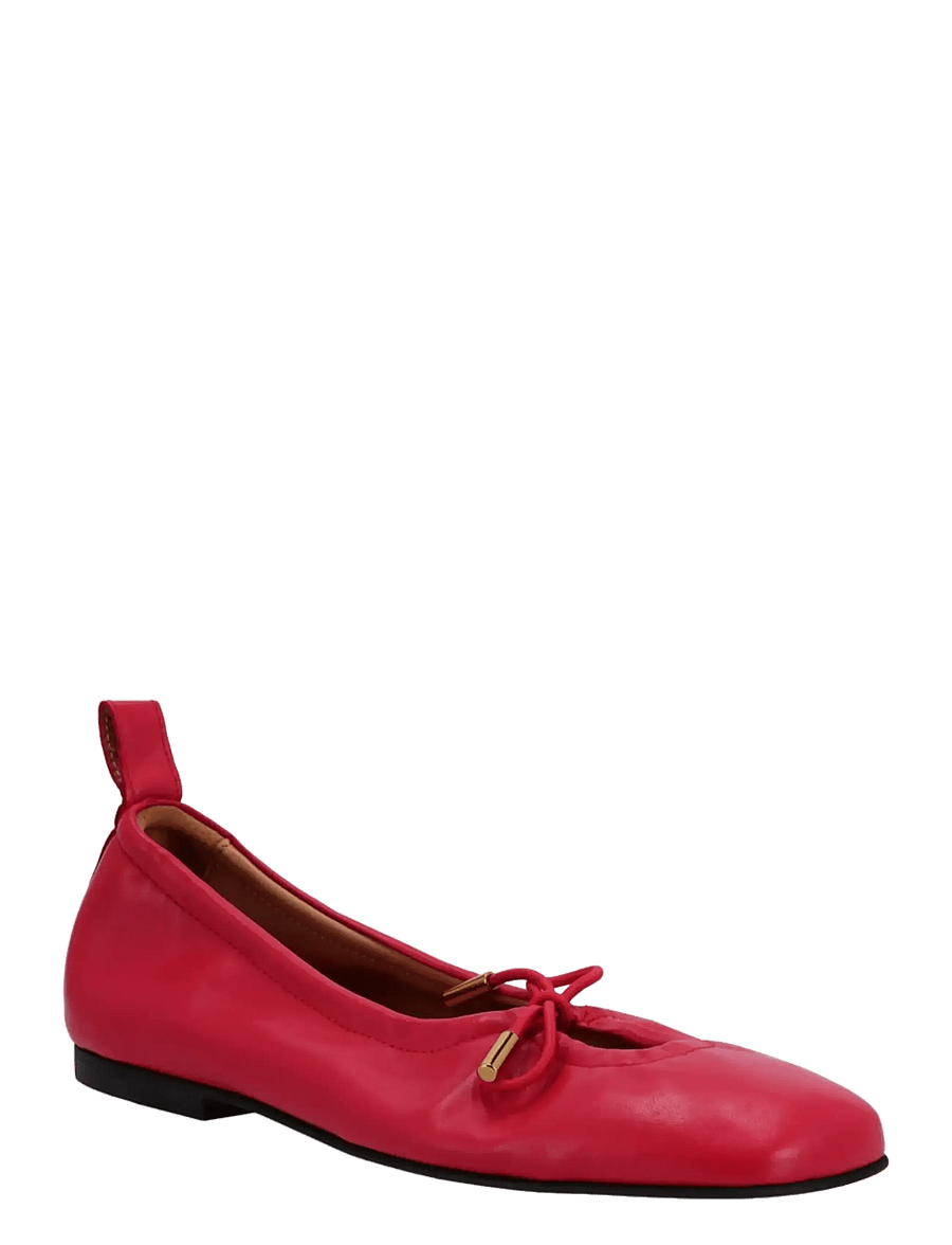 ALOHAS - Rosalind Black Leather Ballet Flats - special occasions - red - 1