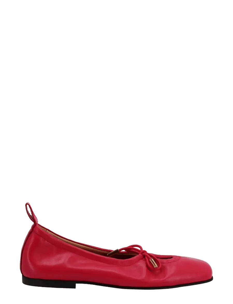 ALOHAS - Rosalind Black Leather Ballet Flats - special occasions - red - 2