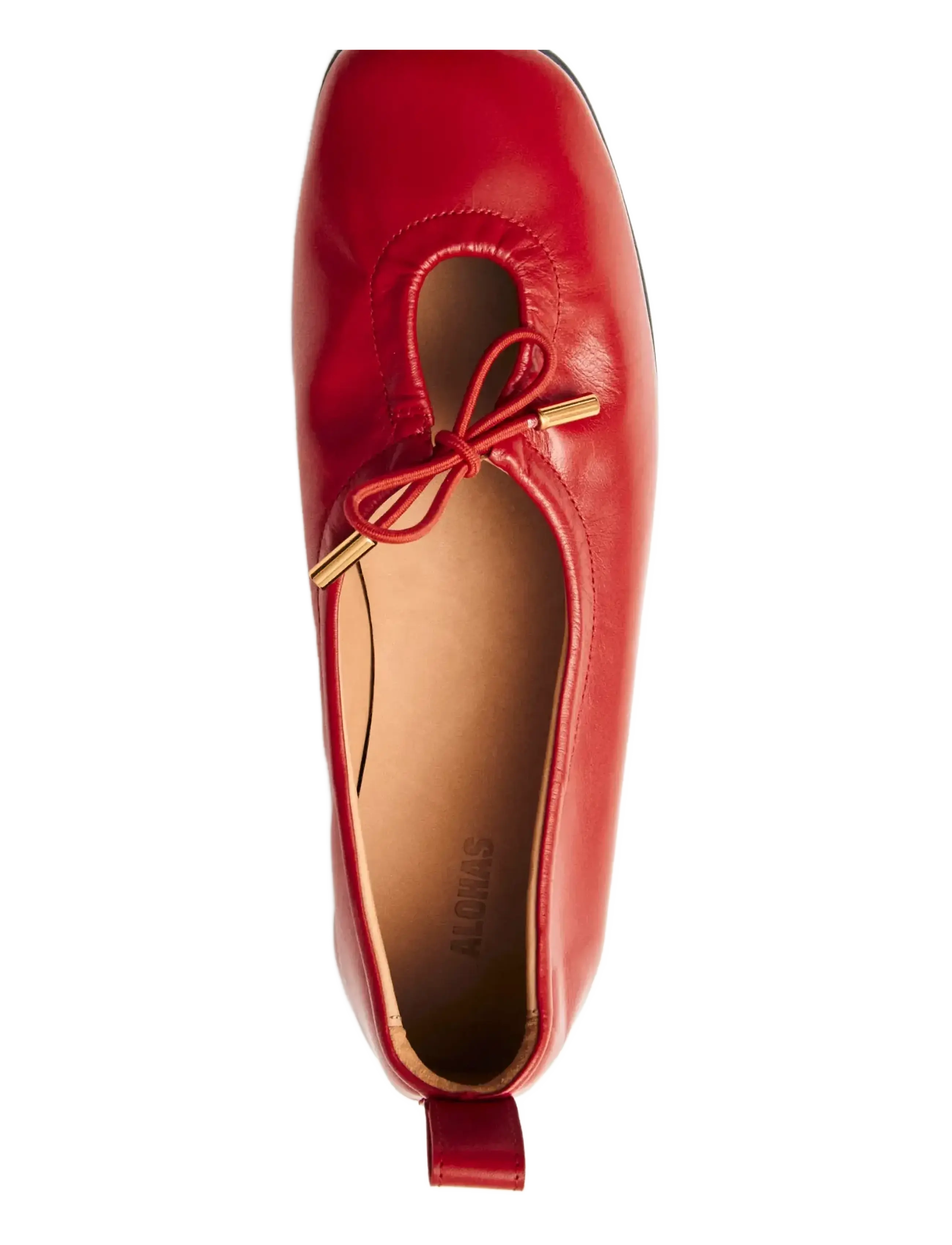 ALOHAS - Rosalind Black Leather Ballet Flats - special occasions - red - 3