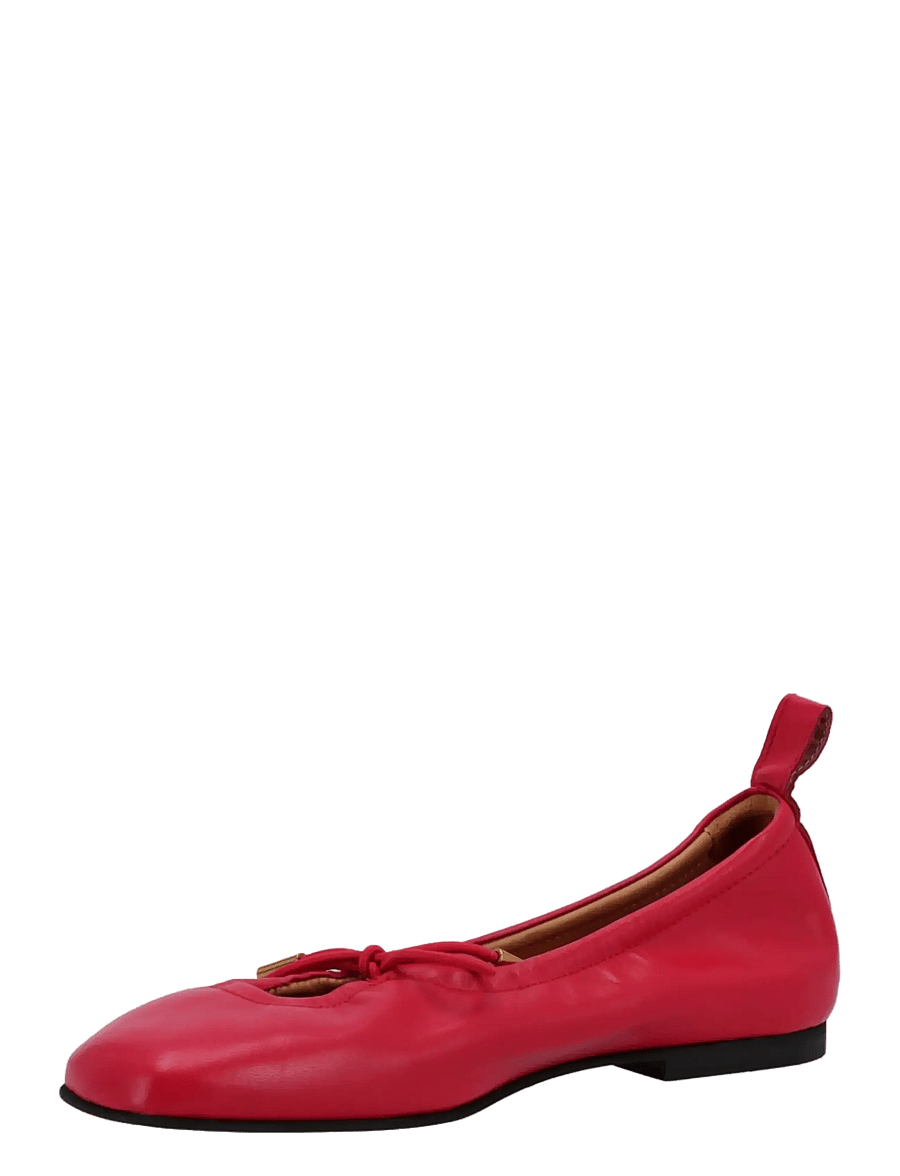 ALOHAS - Rosalind Black Leather Ballet Flats - special occasions - red - 4