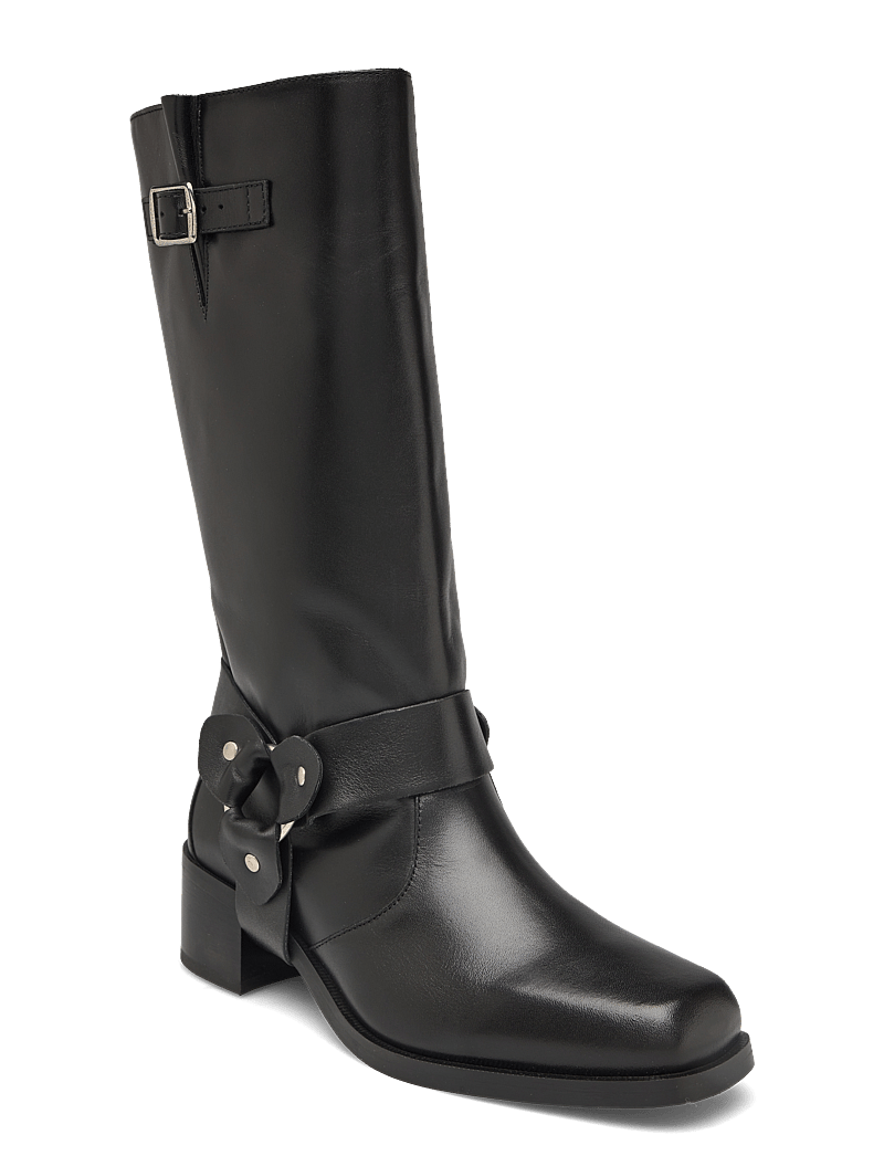 ALOHAS - Rocky Leather Boots - knähöga stövlar - black - 1