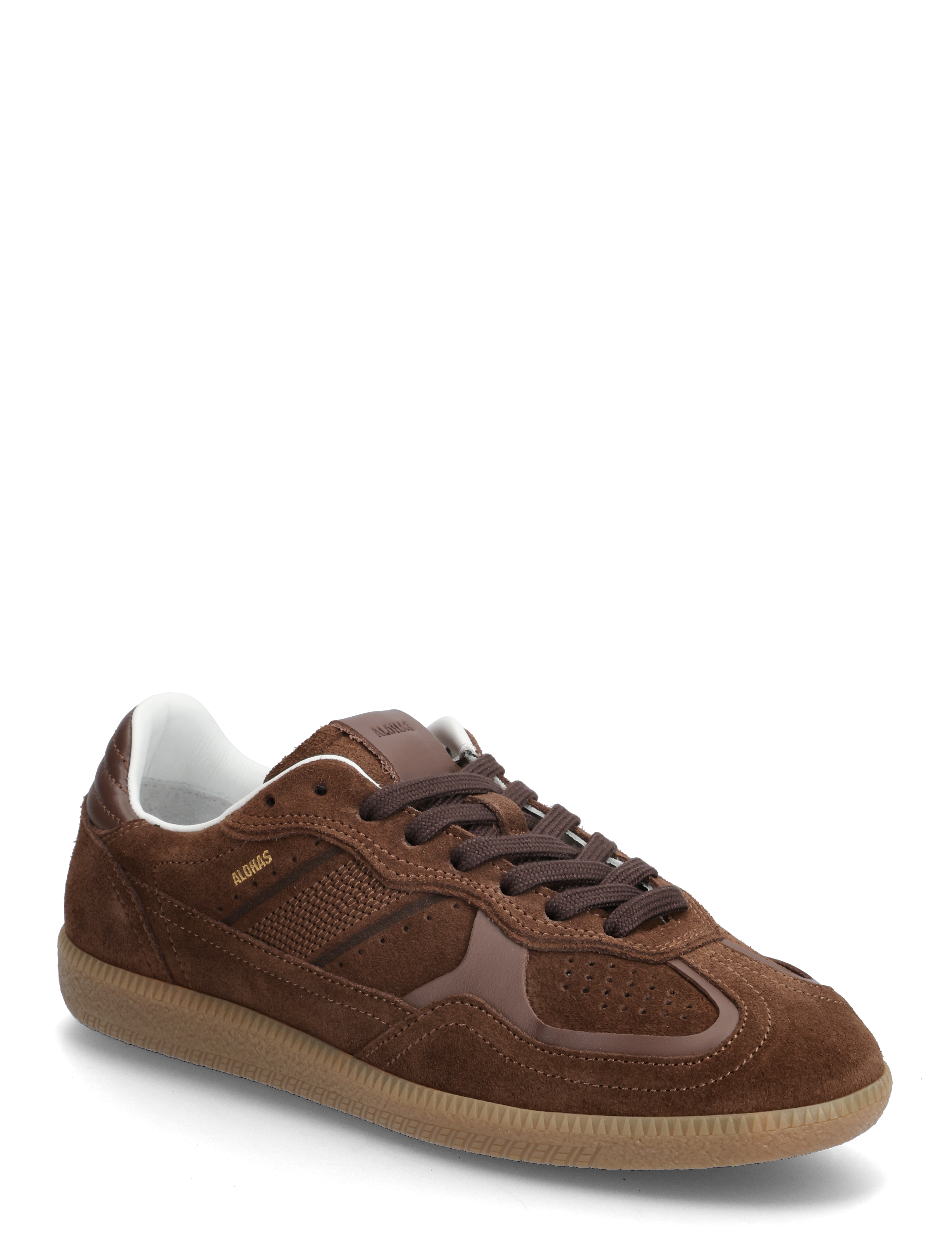ALOHAS Tb.490 Rife Chocolate Cream Leather Sneakers - Transitional Layering - BROWN / brown
