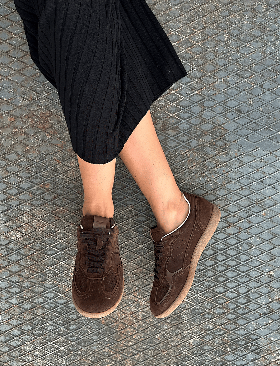 ALOHAS - Tb.490 Rife Chocolate Cream Leather Sneakers - baskets basses - brown - 0