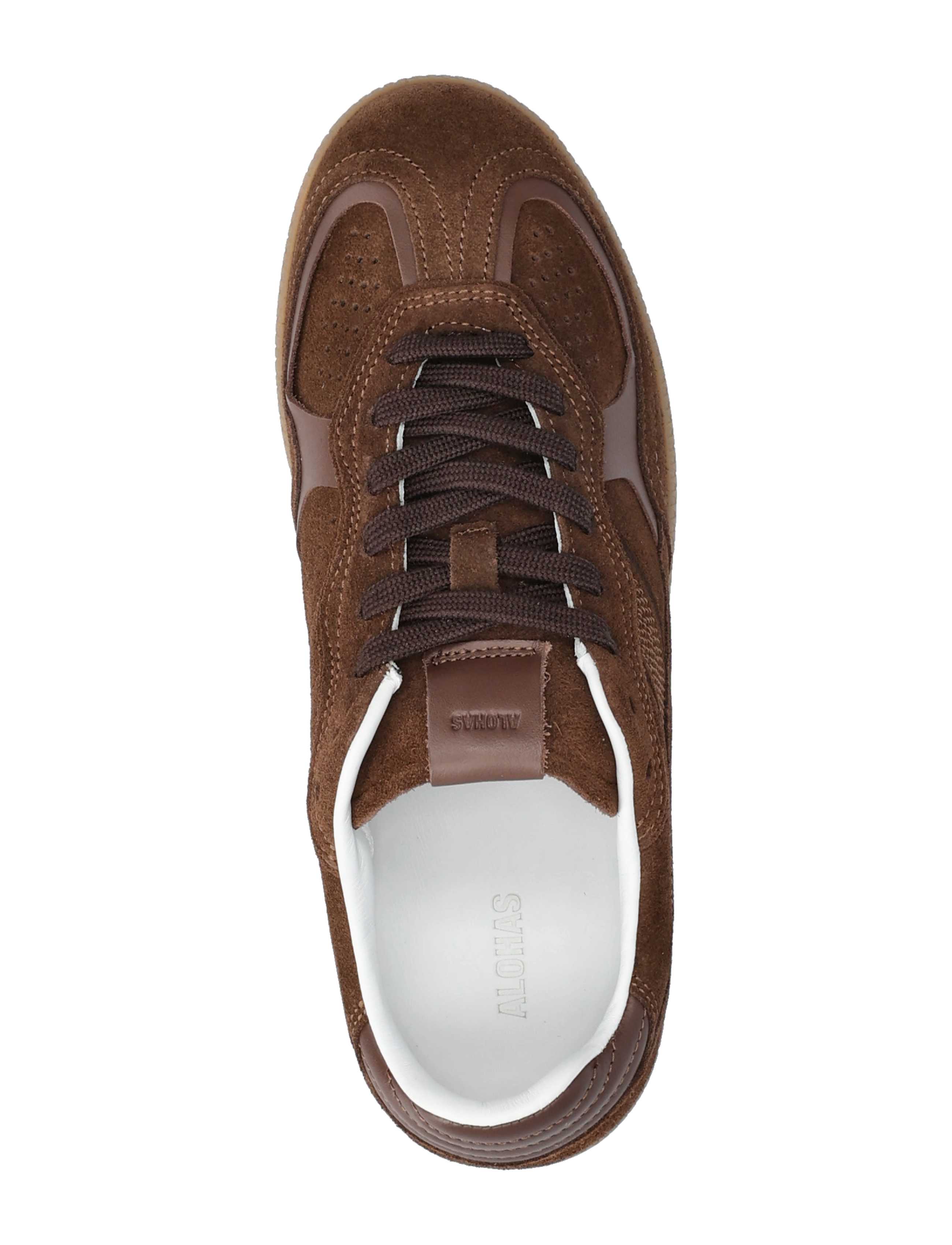 ALOHAS - Tb.490 Rife Chocolate Cream Leather Sneakers - baskets basses - brown - 4