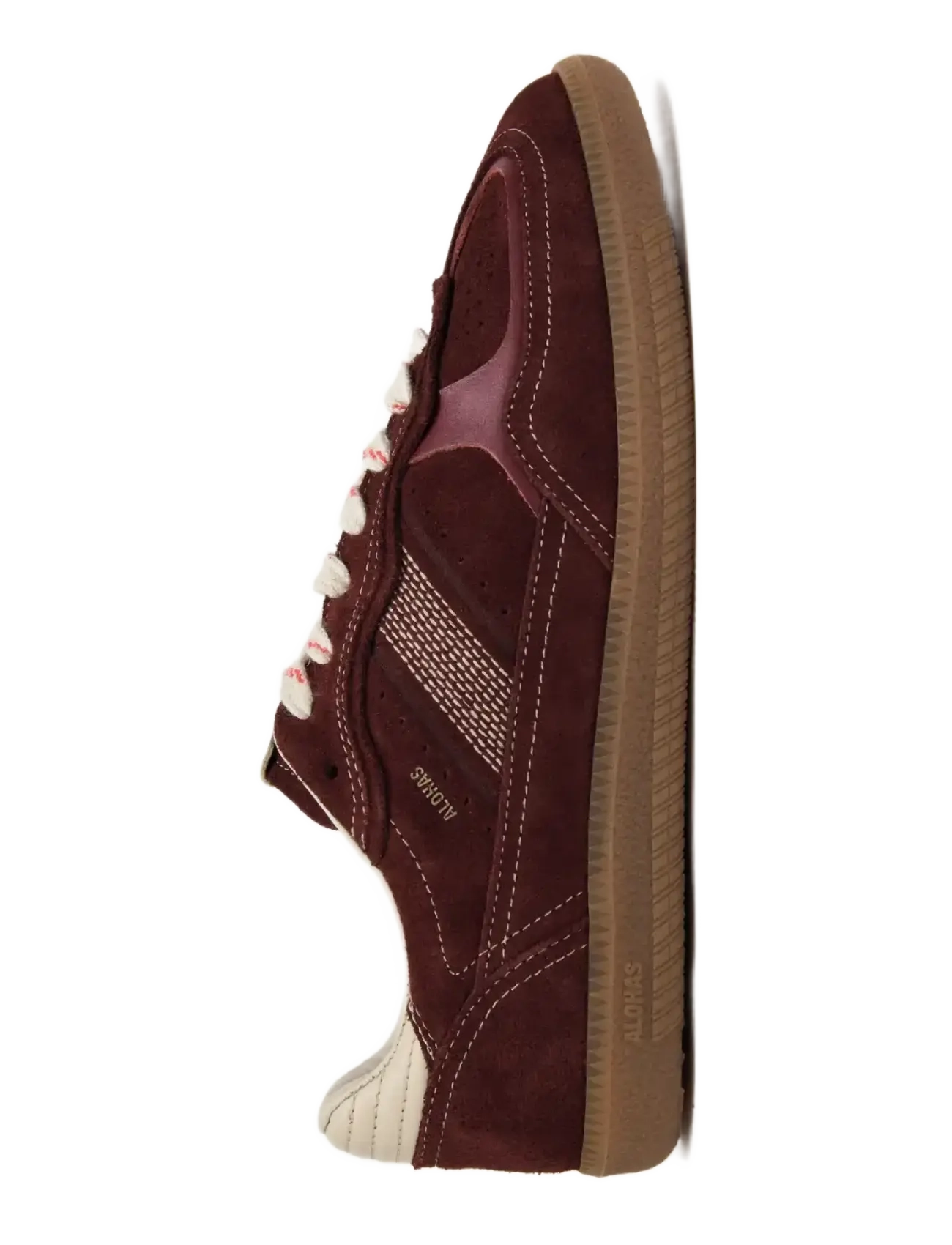 ALOHAS - Tb.490 Rife Chocolate Cream Leather Sneakers - lave sneakers - dark burgundy - 2