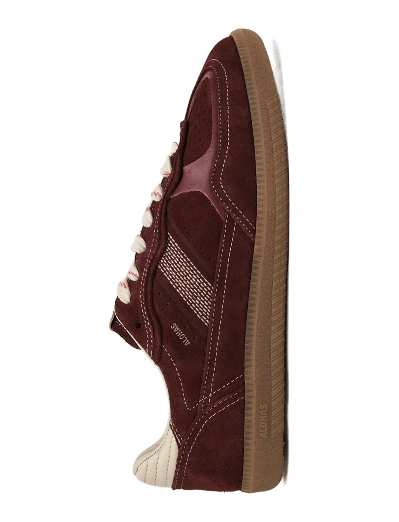 ALOHAS - Tb.490 Rife Chocolate Cream Leather Sneakers - niedrige sneakers - dark burgundy - 4