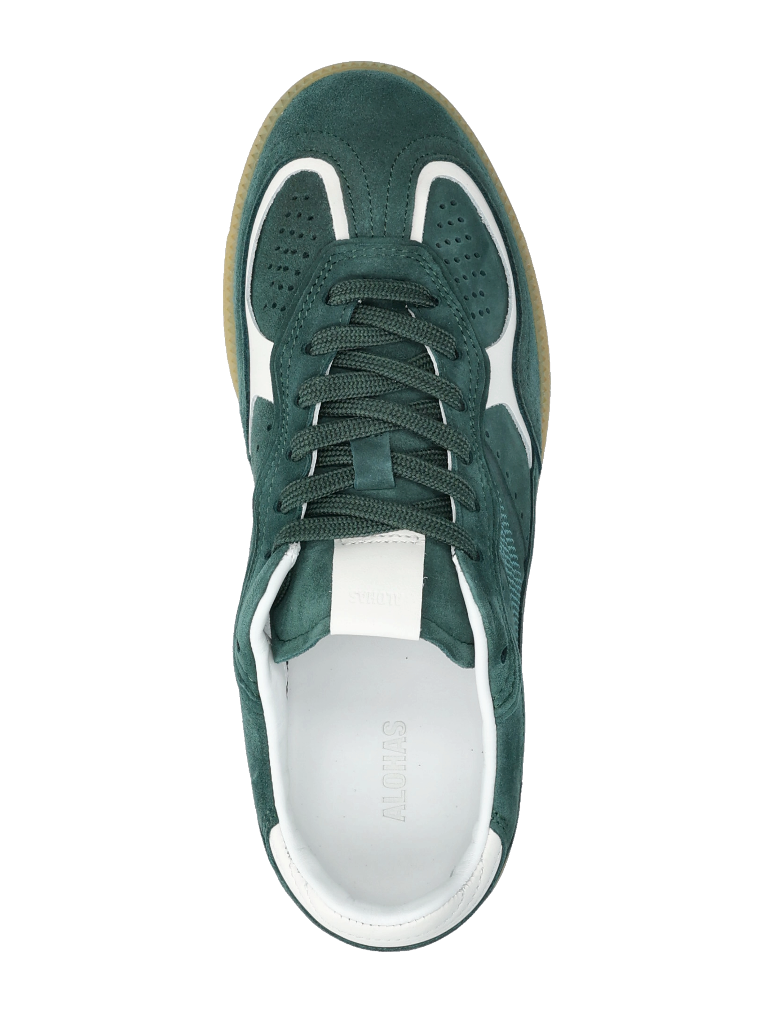 ALOHAS - Tb.490 Rife Chocolate Cream Leather Sneakers - lave sneakers - green - 3