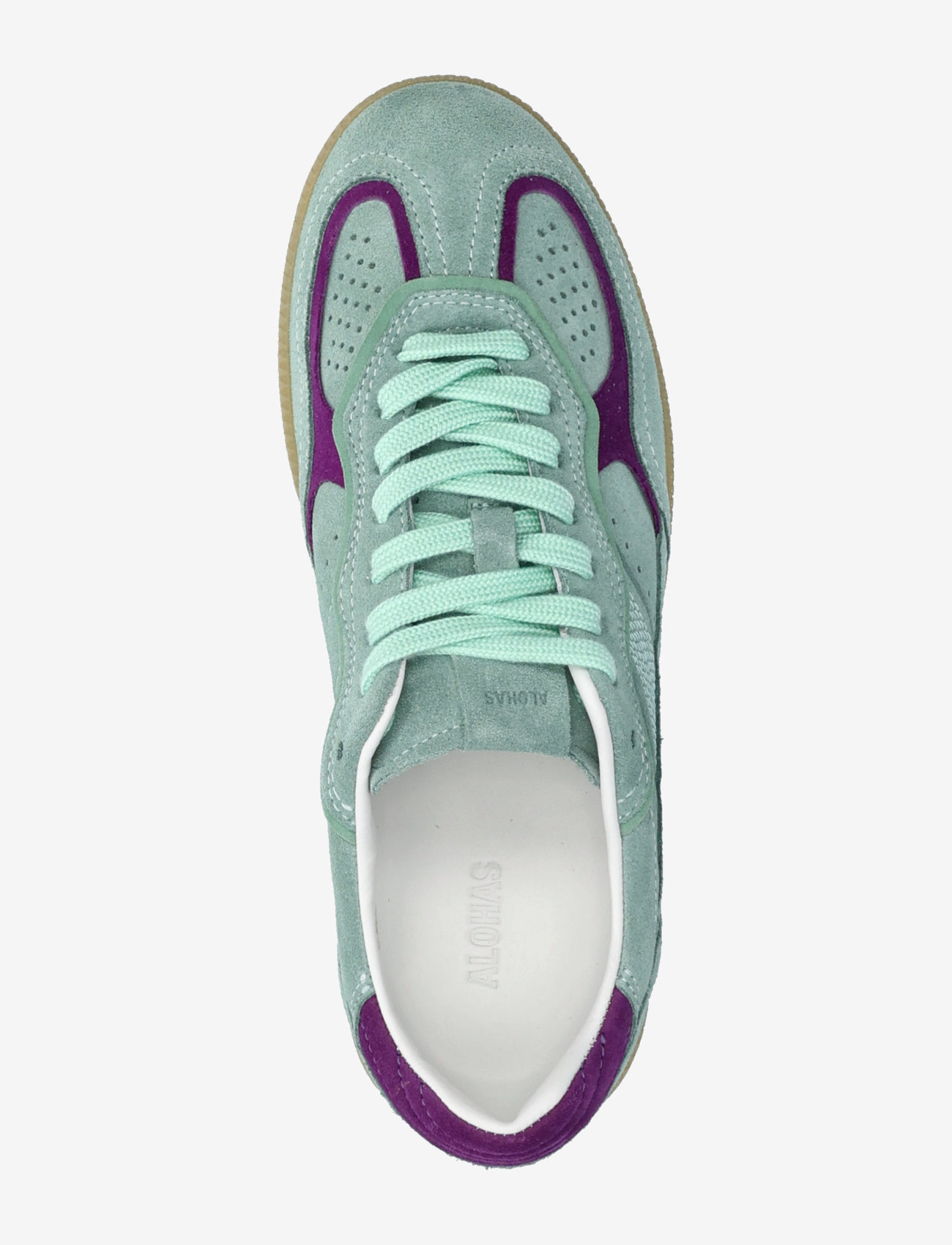 ALOHAS - Tb.490 Rife Burgundy Cream Leather Sneakers - niedrige sneakers - maui blue - 3