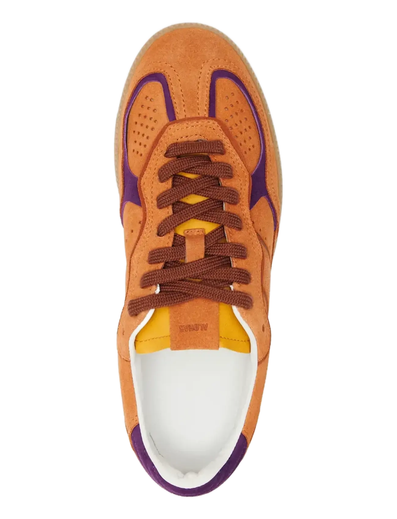 ALOHAS - Tb.490 Rife Chocolate Cream Leather Sneakers - baskets basses - orange - 3