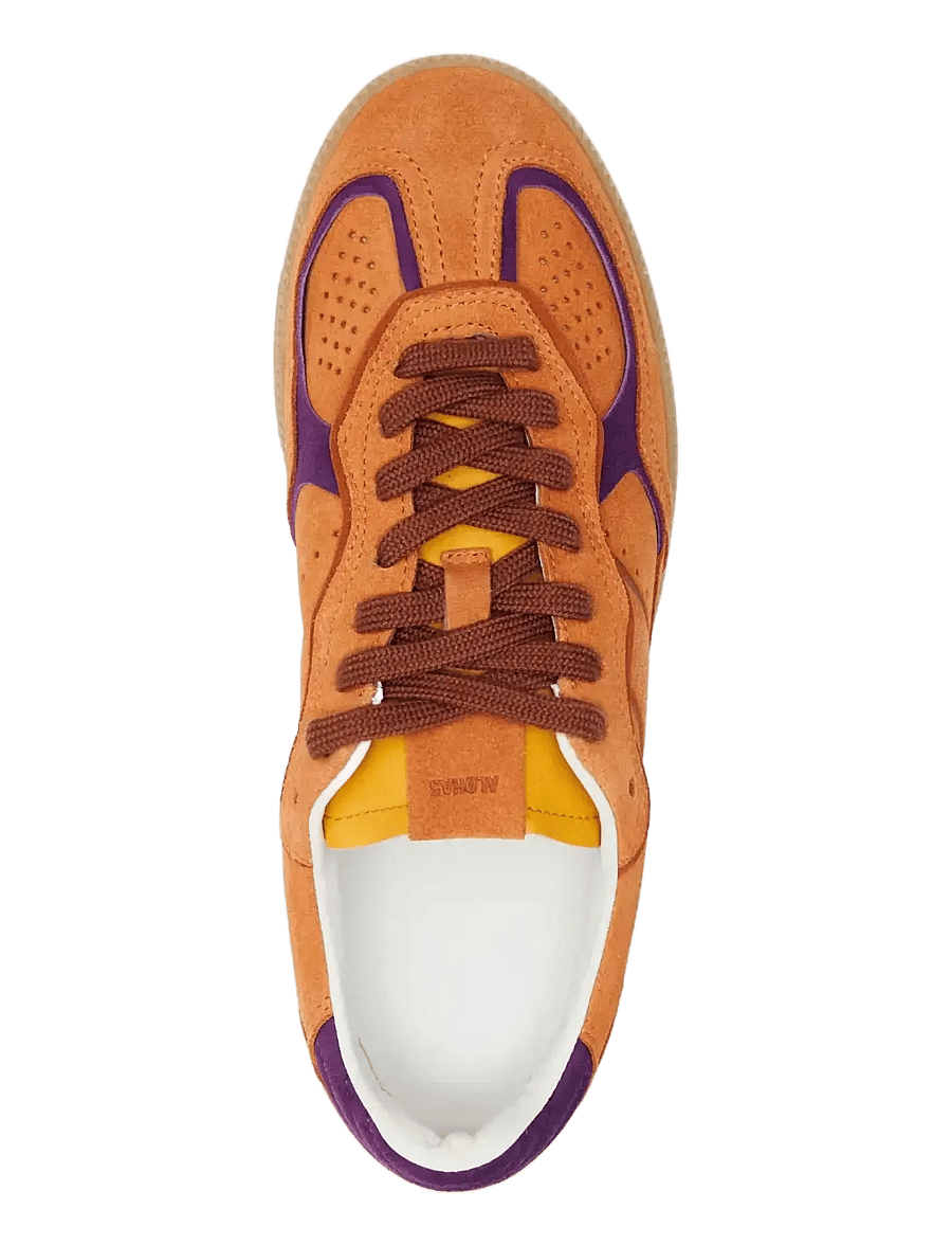 ALOHAS - Tb.490 Rife Chocolate Cream Leather Sneakers - baskets basses - orange - 3