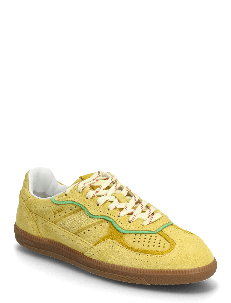 ALOHAS - Tb.490 Rife Chocolate Cream Leather Sneakers - lave sneakers - yellow - 0