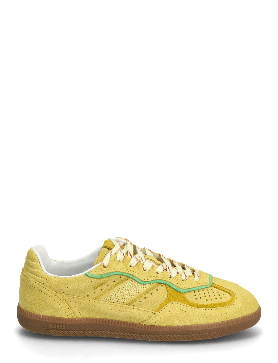 ALOHAS - Tb.490 Rife Chocolate Cream Leather Sneakers - lave sneakers - yellow - 1