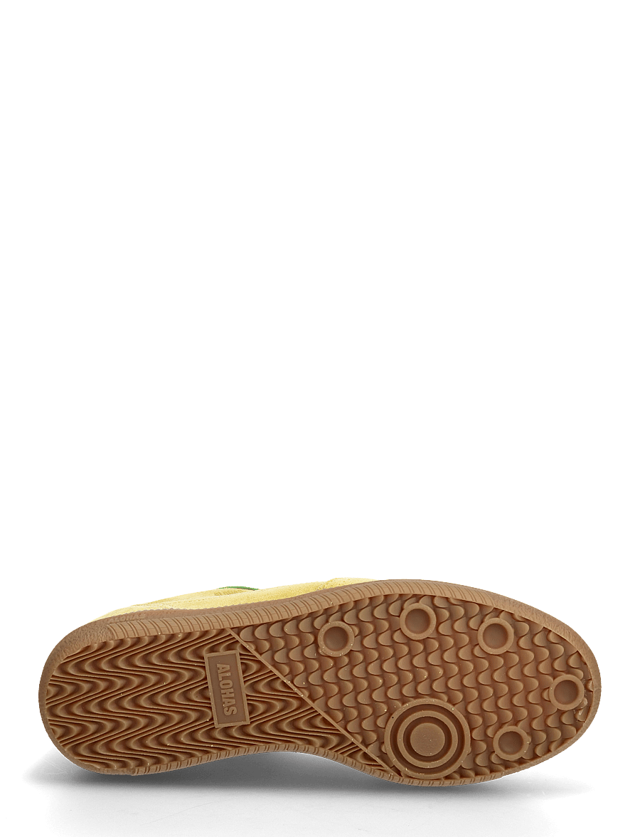 ALOHAS - Tb.490 Rife Chocolate Cream Leather Sneakers - lave sneakers - yellow - 4
