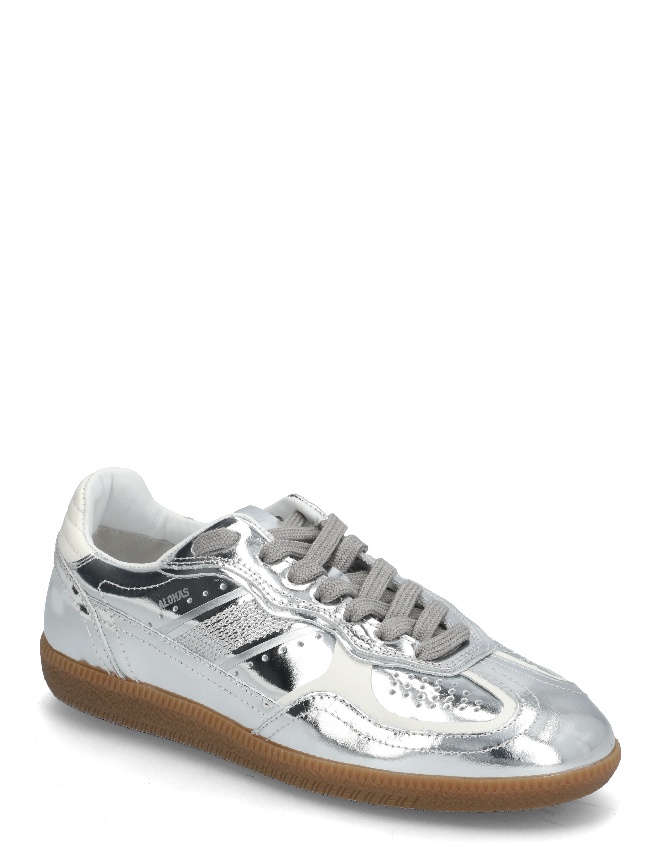 ALOHAS Tb.490 Rife Shimmer Silber Cream Leder Sneaker Silber - 43 - Damen