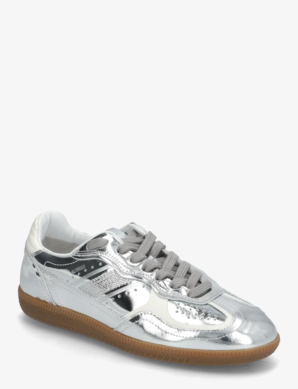 ALOHAS Tb.490 Rife Shimmer Silver Cream Leather Sneakers ALOHAS Tb.490 Rife Shimmer Silver Cream Leather Sneakers