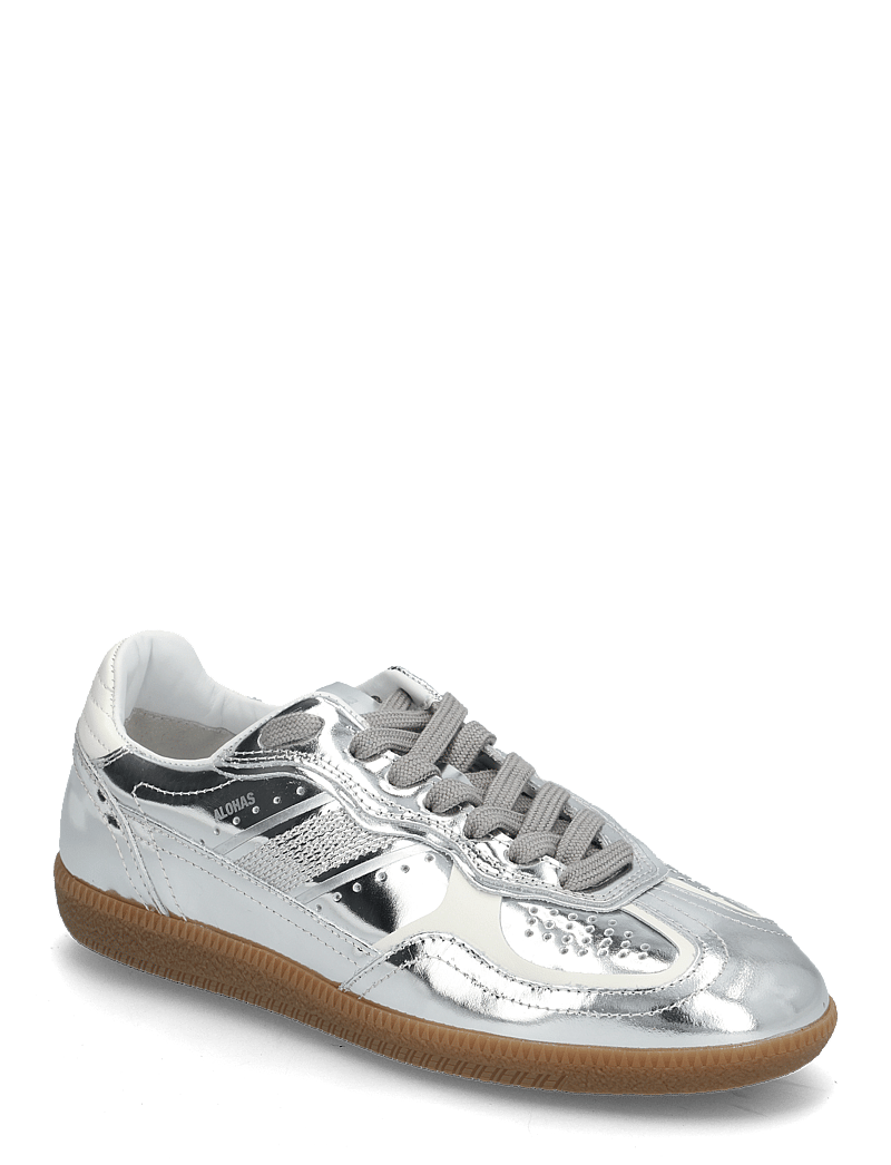 ALOHAS - Tb.490 Rife Shimmer Silver Cream Leather Sneakers - låga sneakers - rife shimmer silver cream - 1