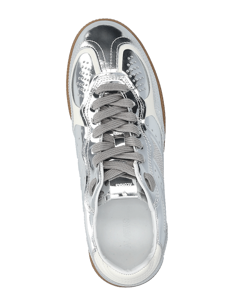 ALOHAS - Tb.490 Rife Shimmer Silver Cream Leather Sneakers - låga sneakers - rife shimmer silver cream - 4