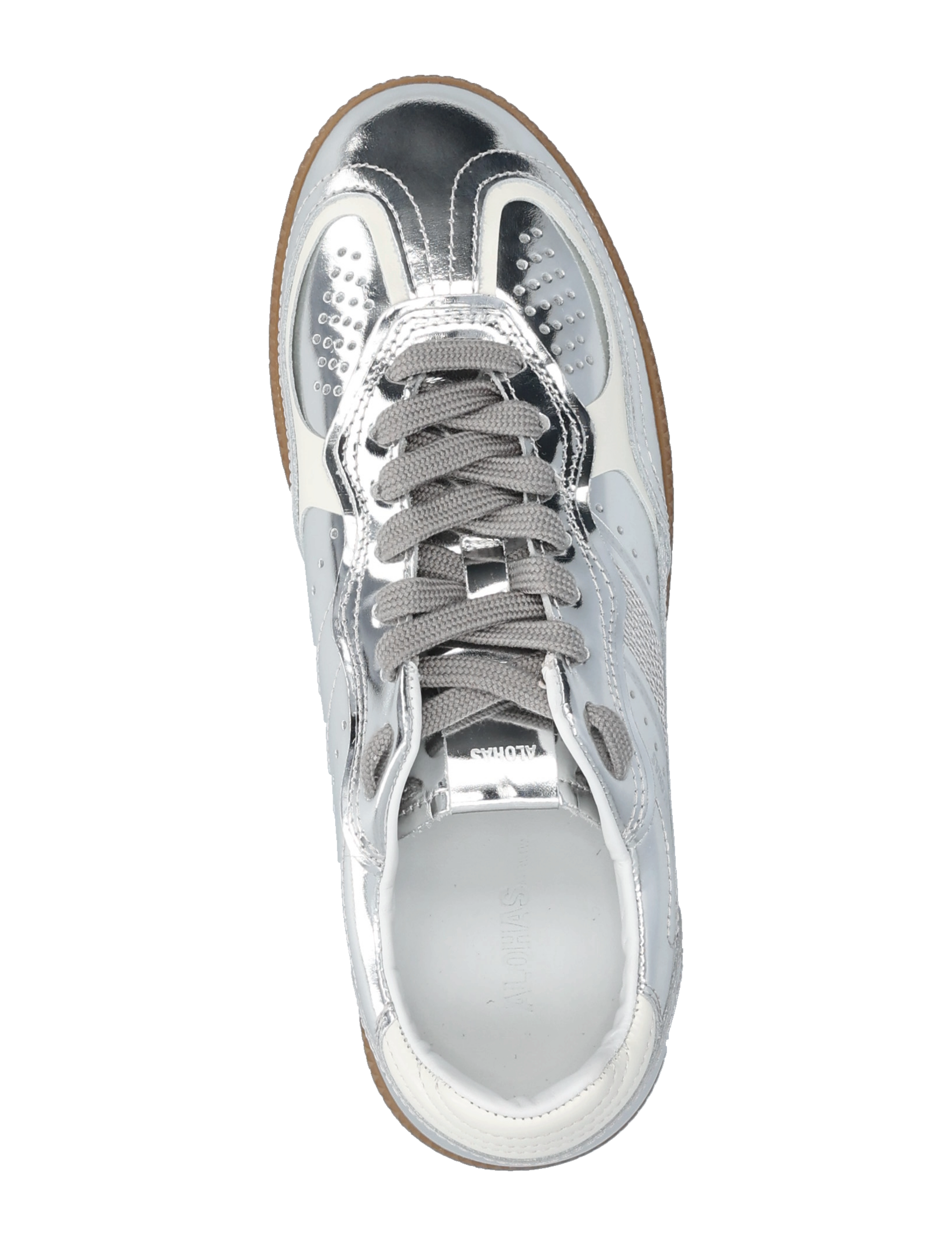 ALOHAS - Tb.490 Rife Shimmer Silver Cream Leather Sneakers - baskets basses - rife shimmer silver cream - 4
