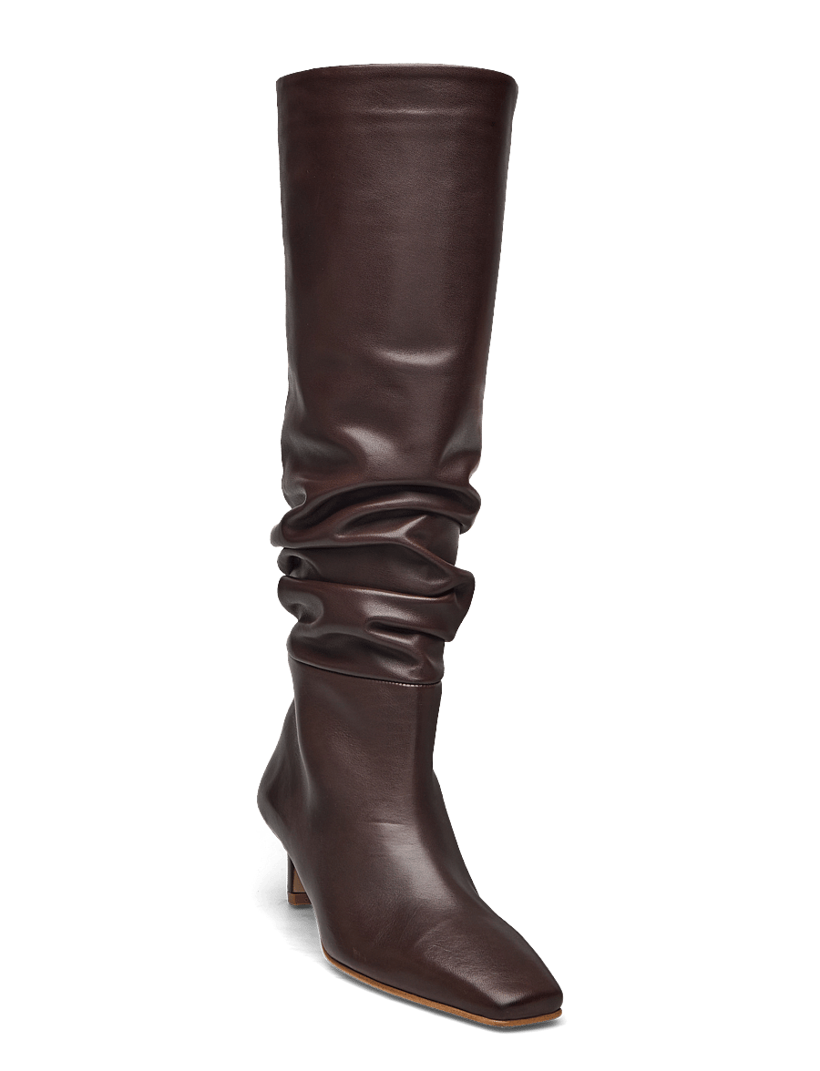 ALOHAS - Kalila Brown Leather Boots - hverdags stil - brown - 0