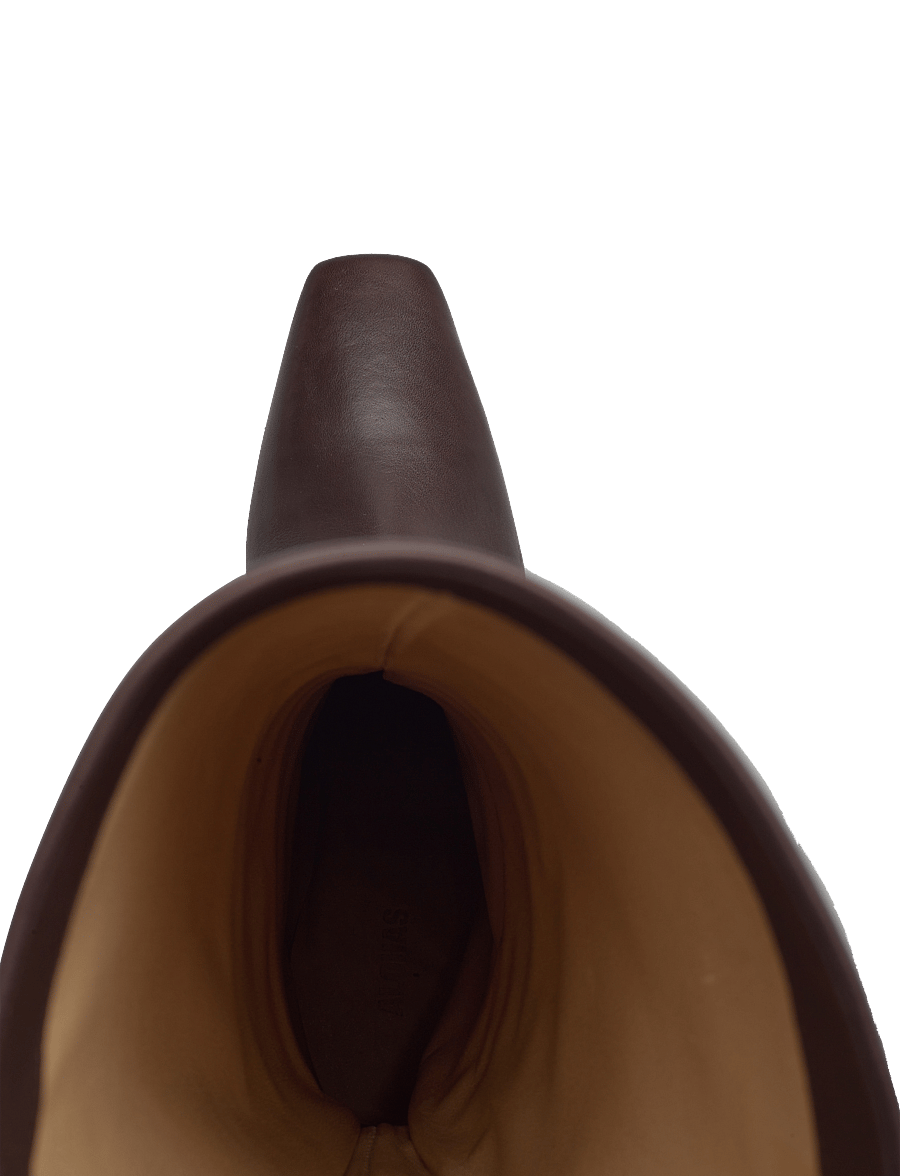 ALOHAS - Kalila Brown Leather Boots - hverdags stil - brown - 3