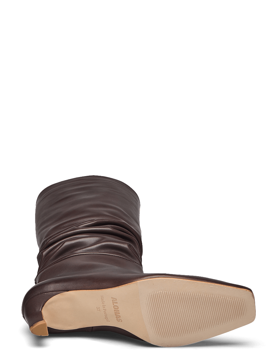ALOHAS - Kalila Brown Leather Boots - hverdags stil - brown - 4