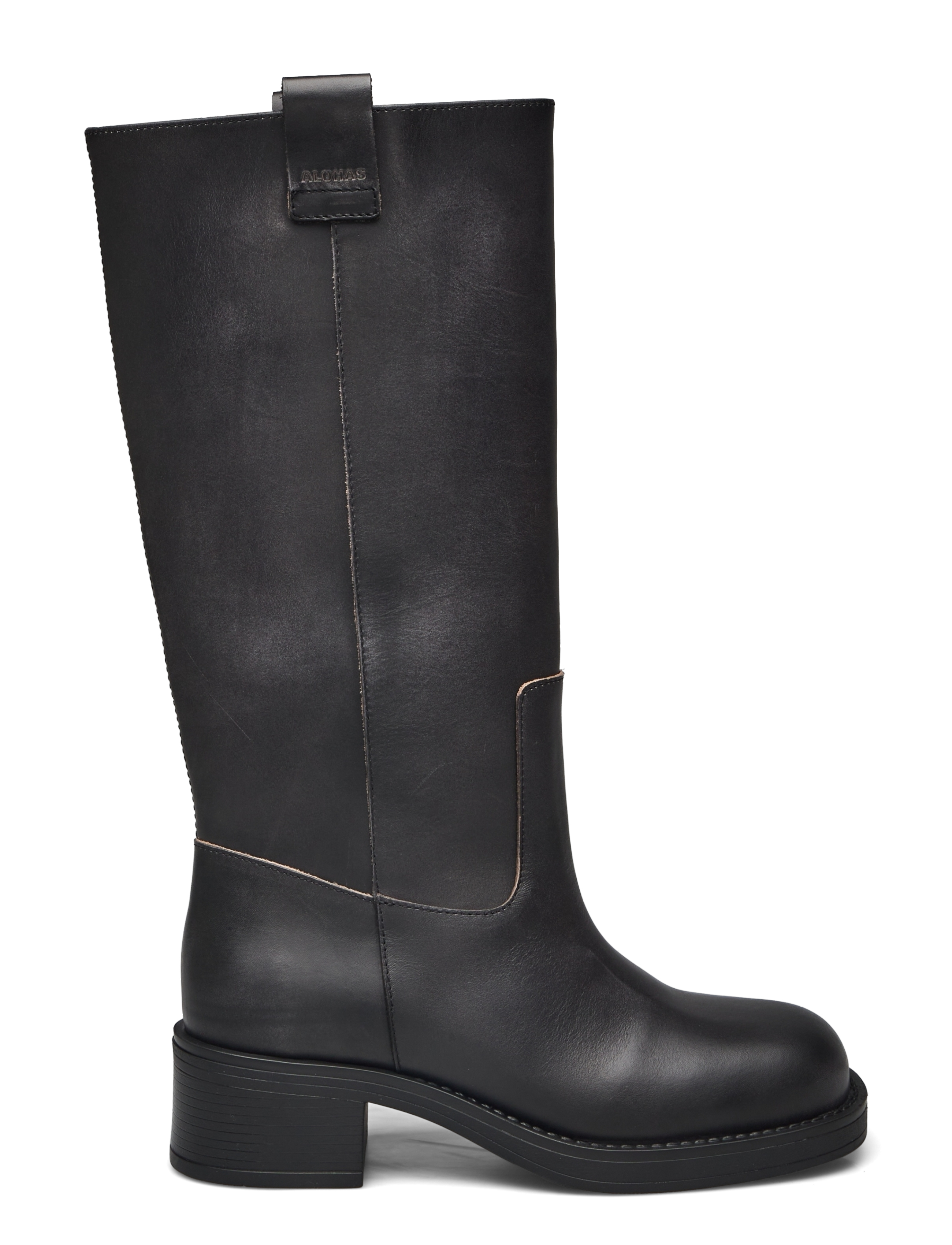 ALOHAS - Sajan Brown Leather Boots - kniehohe stiefel - black - 2