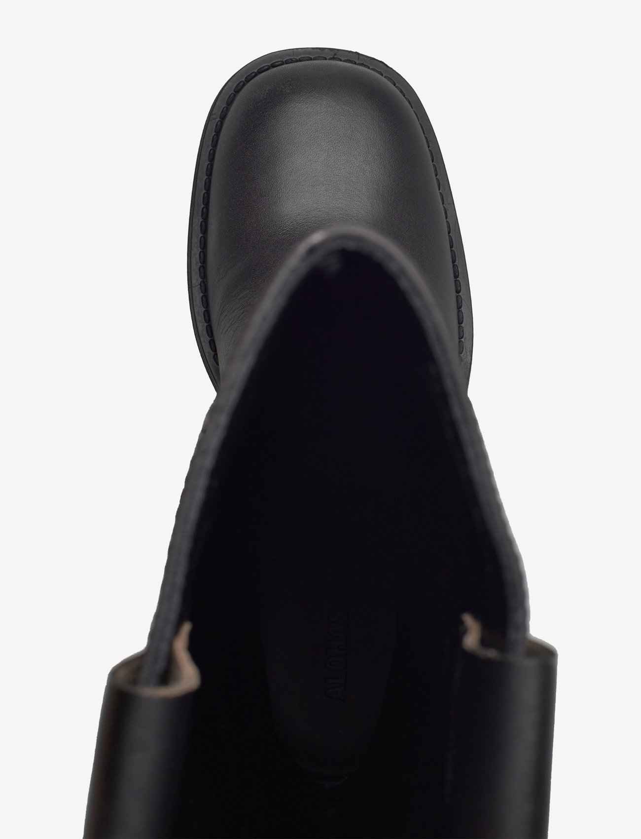 ALOHAS - Sajan Black Leather Boots - knähöga stövlar - black - 3