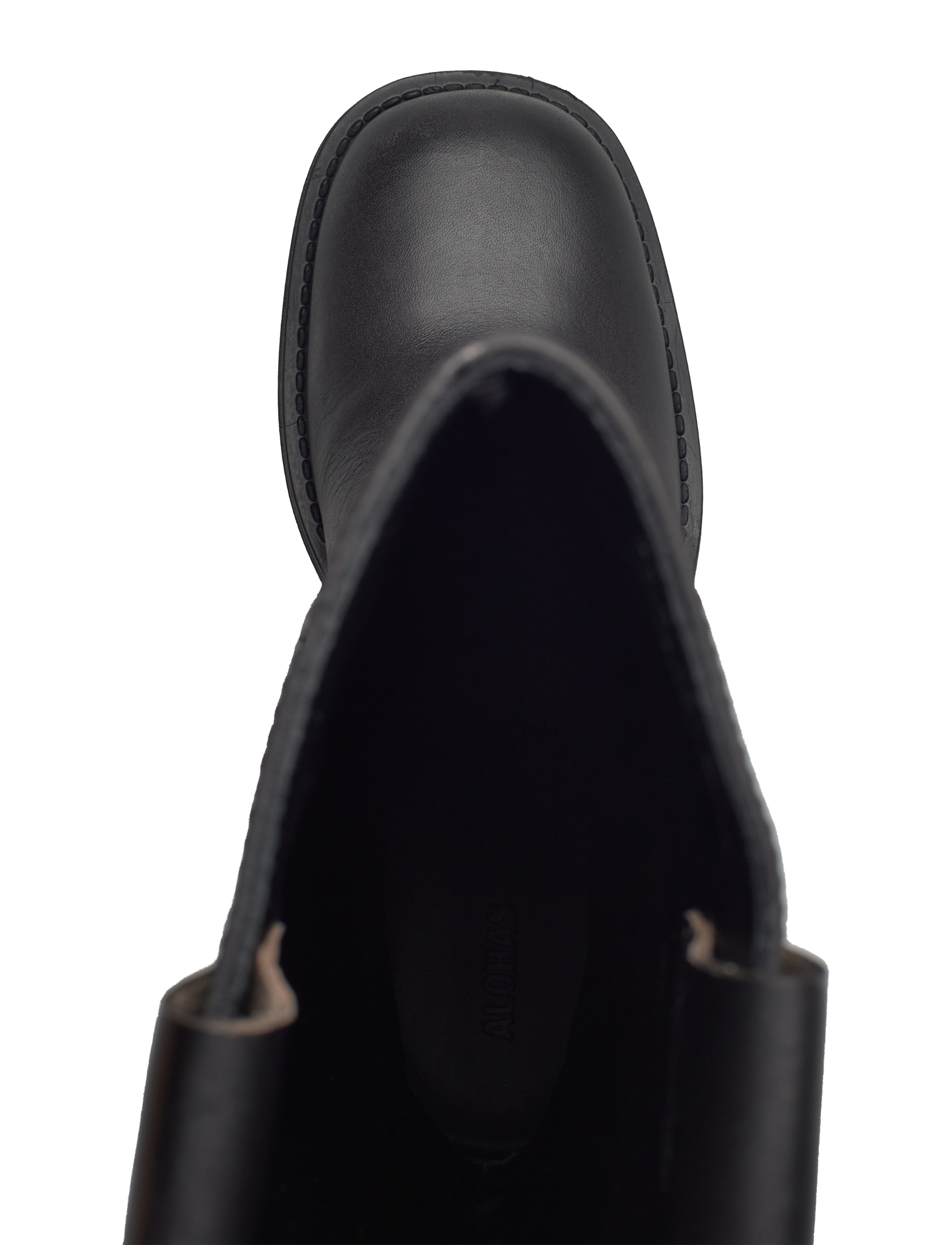 ALOHAS - Sajan Brown Leather Boots - kniehohe stiefel - black - 4