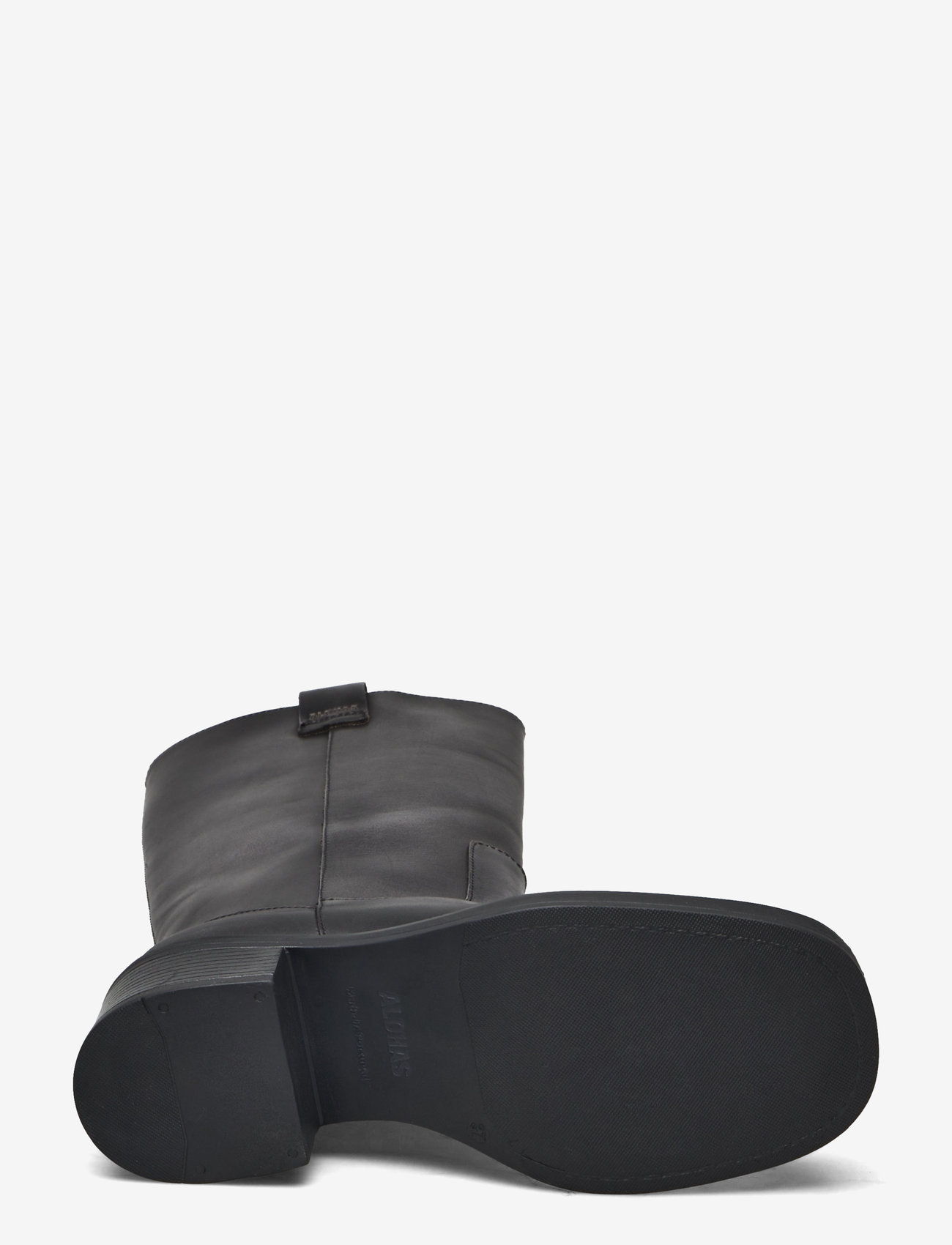 ALOHAS - Sajan Black Leather Boots - knähöga stövlar - black - 4