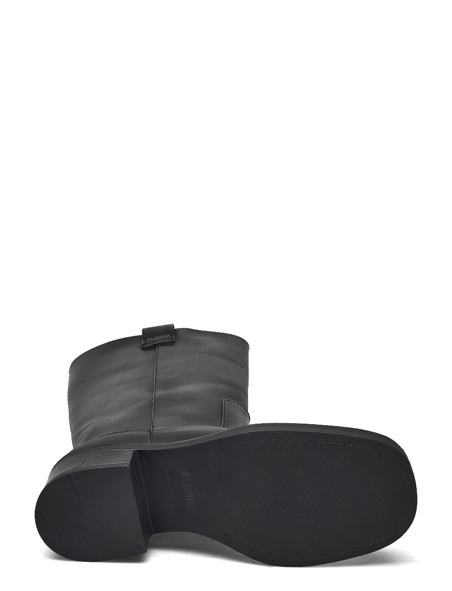 ALOHAS - Sajan Vintage Effect Black Leather Boots - põlveni saapad - black - 5
