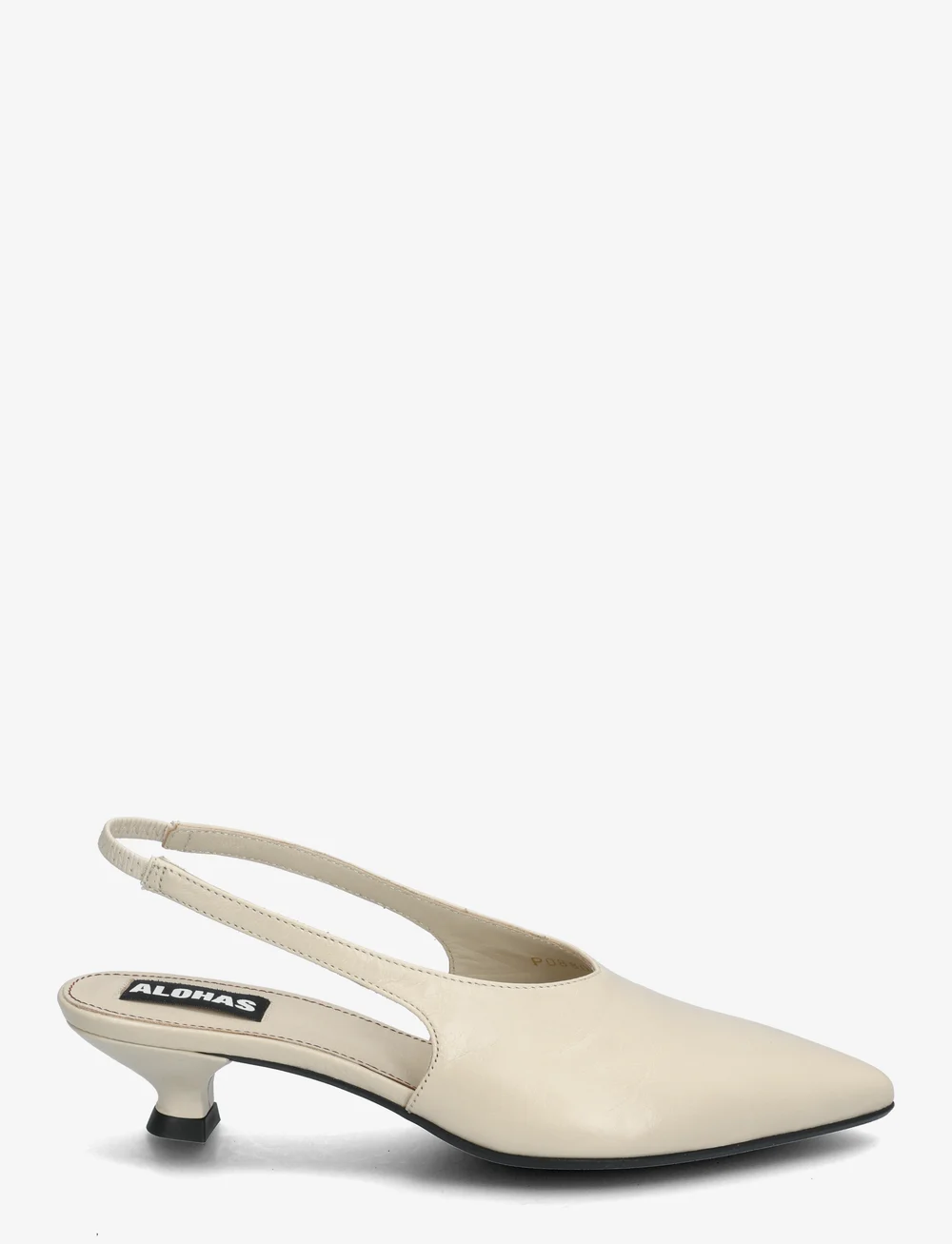 ALOHAS - Eros Black Leather Pumps - slingbacks mit absatz - cream - 1