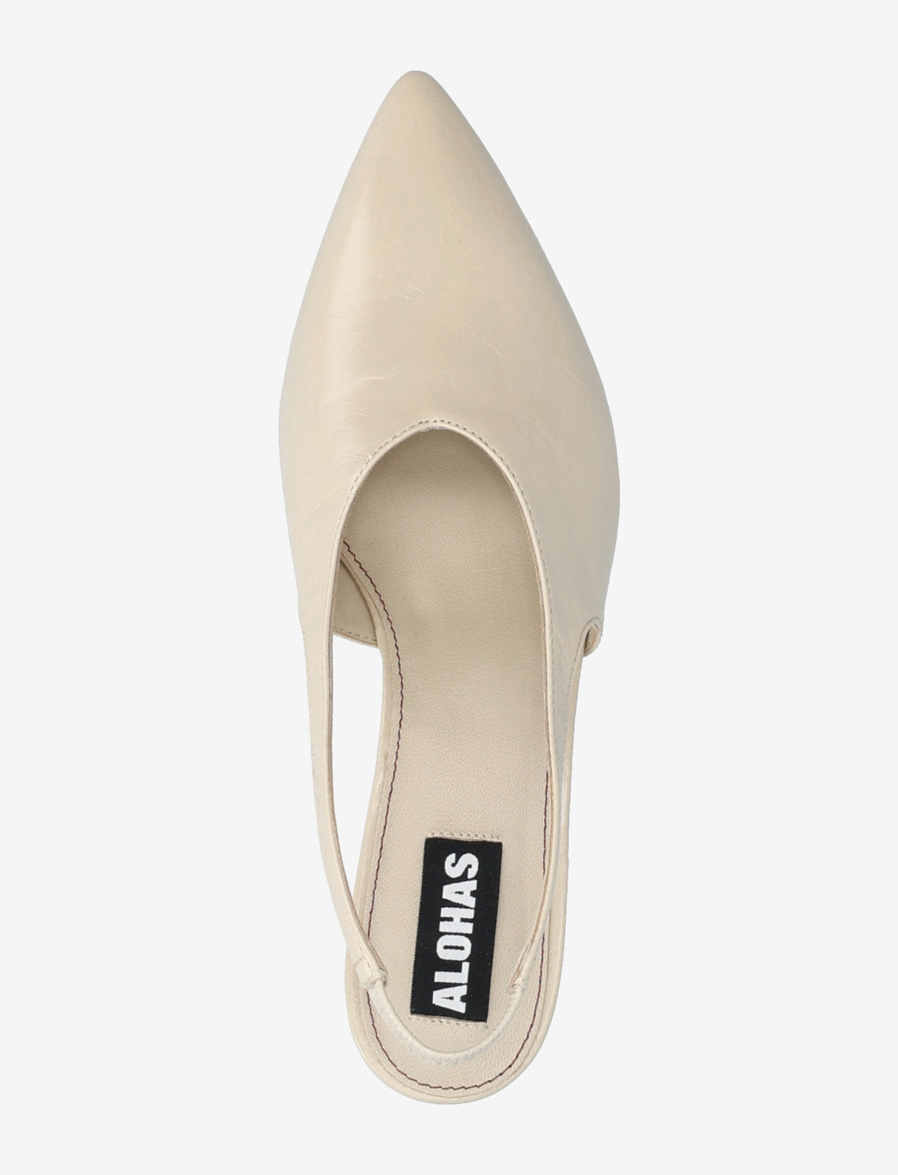 ALOHAS - Eros Black Leather Pumps - slingbacks mit absatz - cream - 3