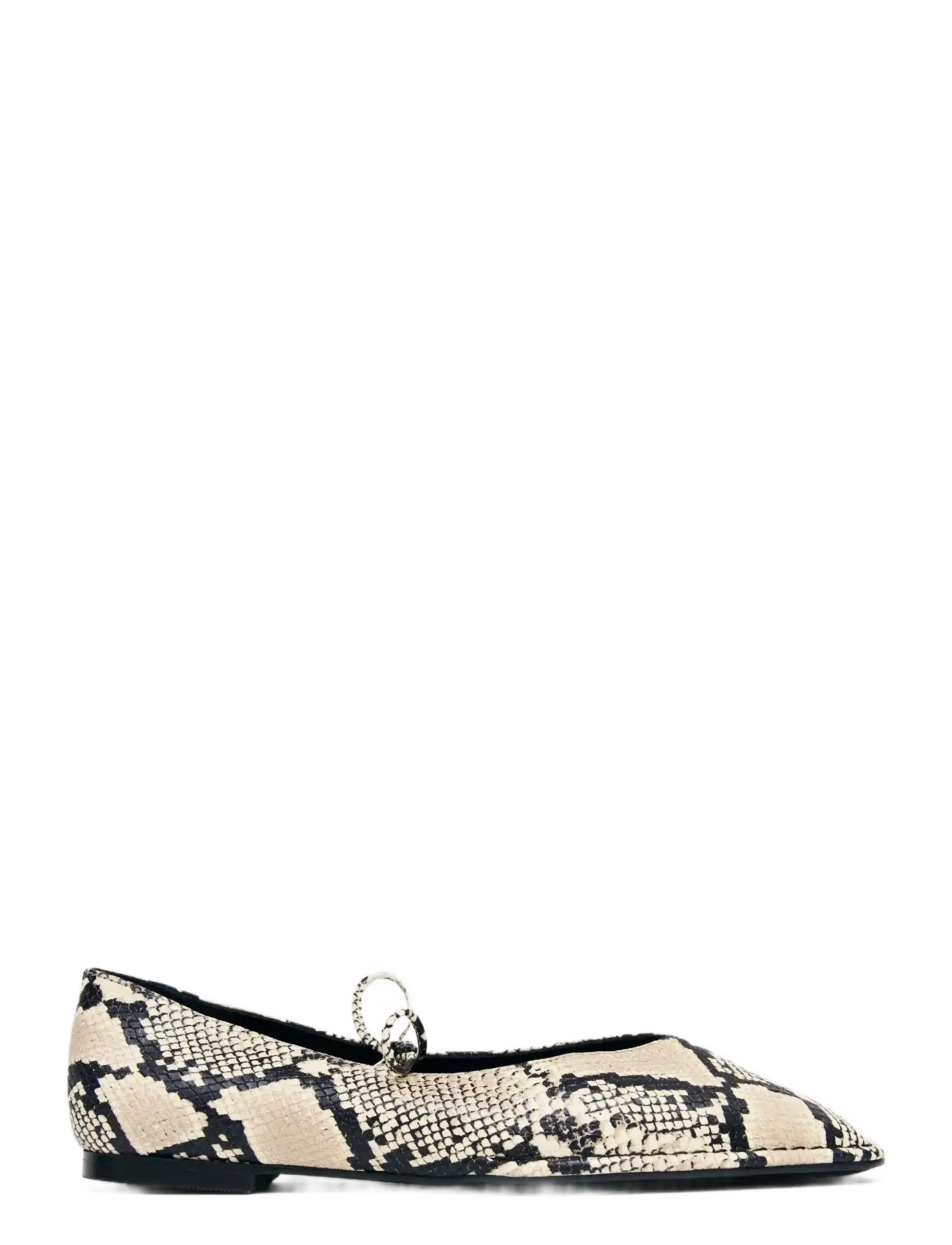 ALOHAS Sway Indo Beige Leather Ballet Flats - Ballerinaskor - BEIGE / multi