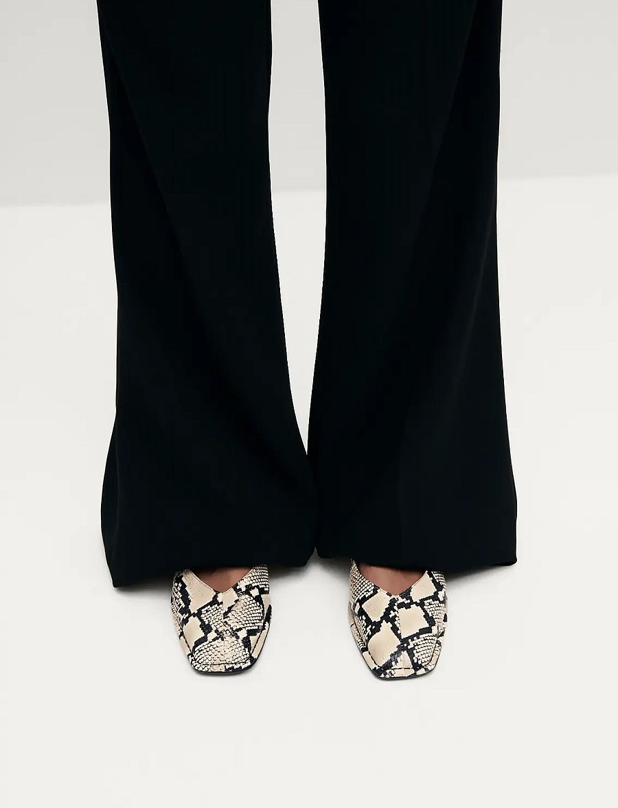ALOHAS - Sway Indo Beige Leather Ballet Flats - erilised sündmused - beige - 0