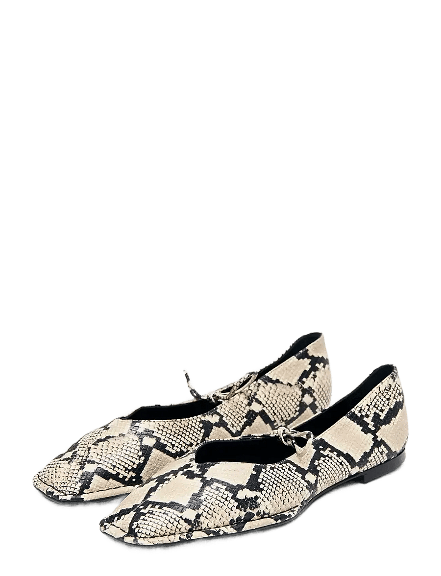 ALOHAS - Sway Indo Beige Leather Ballet Flats - erilised sündmused - beige - 4