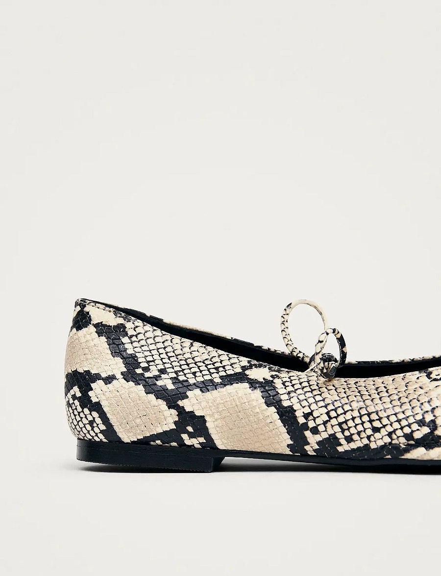 ALOHAS - Sway Indo Beige Leather Ballet Flats - erilised sündmused - beige - 5