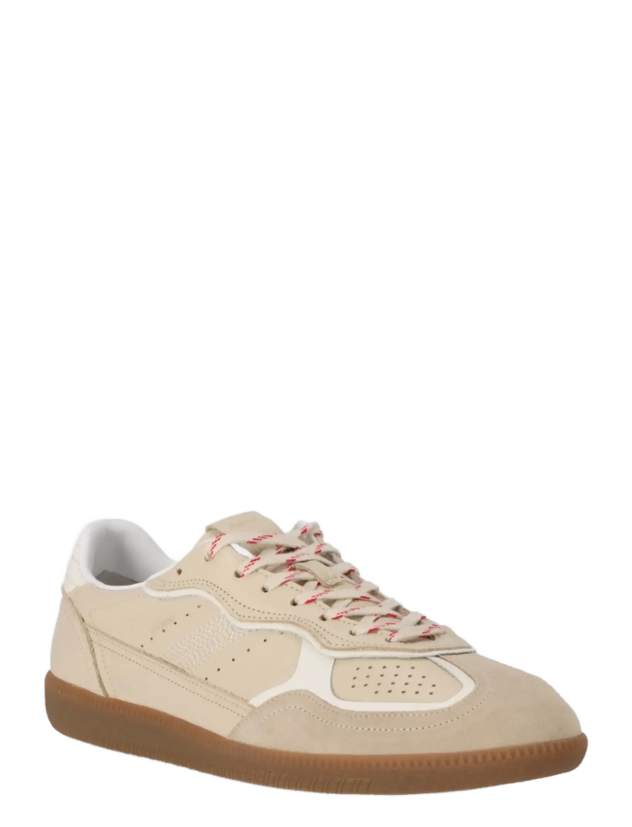 Tb.490 Rife Grain White Burgundy Leather Sneakers - CREAM