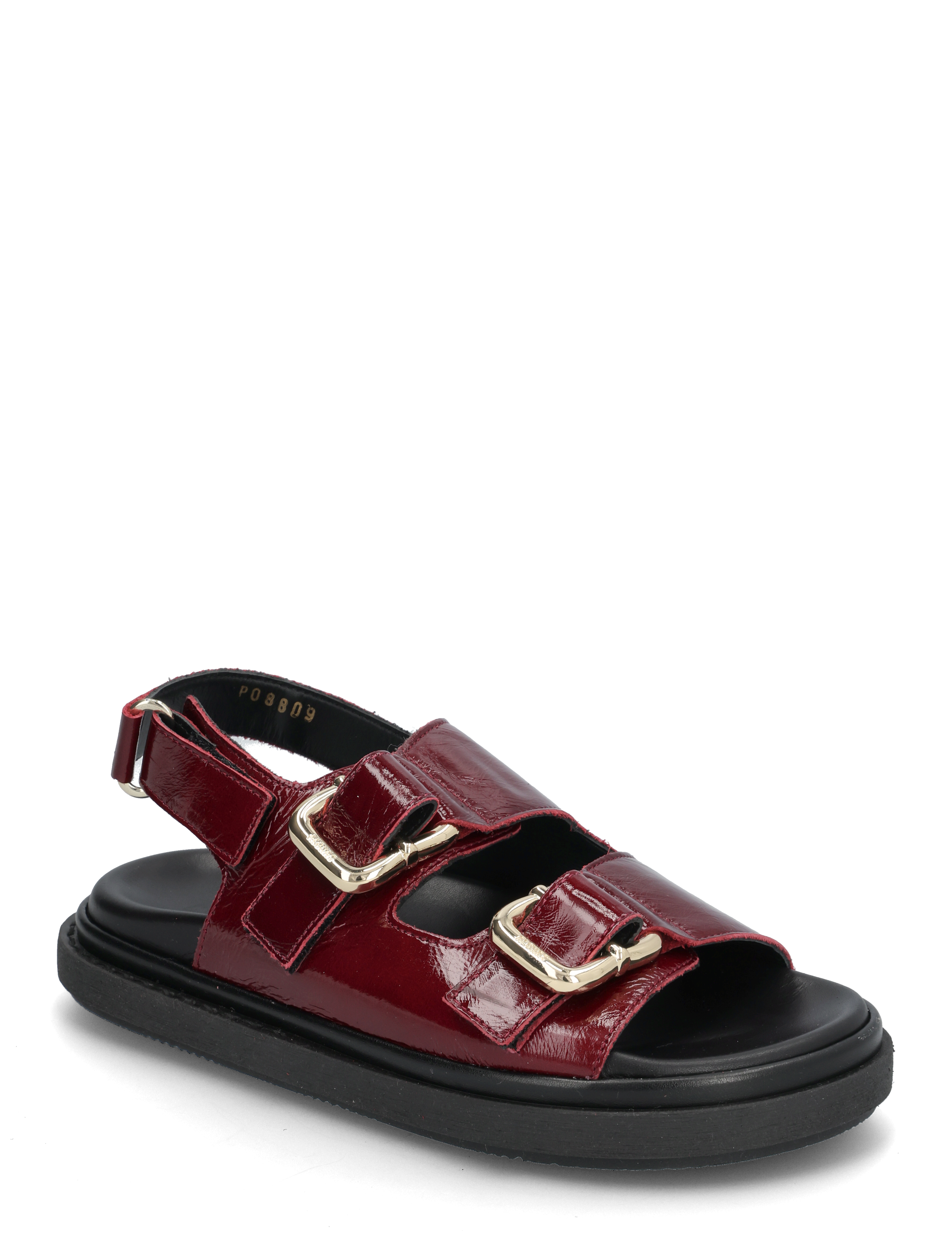 ALOHAS Harper Burgundy Patent Leather Sandals - Skor - BEET RED / burgundy