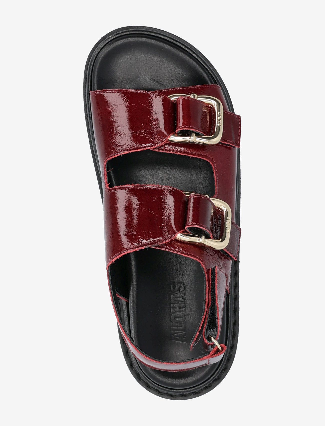 ALOHAS - Harper Onix Leather Sandals - sandales plates - beet red - 4