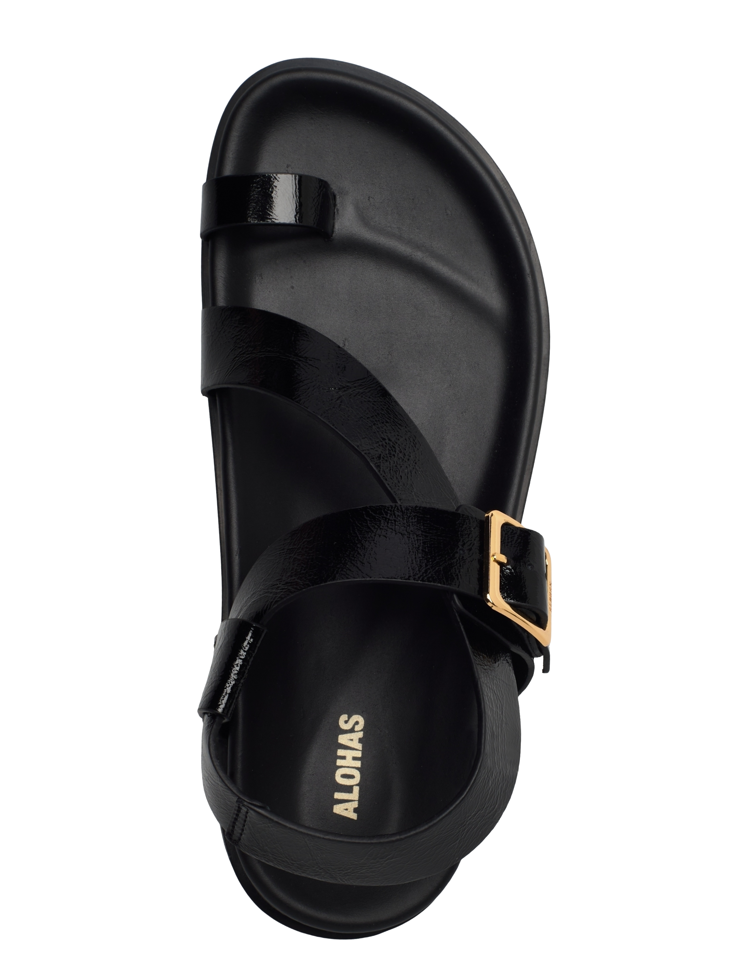 ALOHAS - Siren Leather Sandals - flatir sandalar - onix black - 3