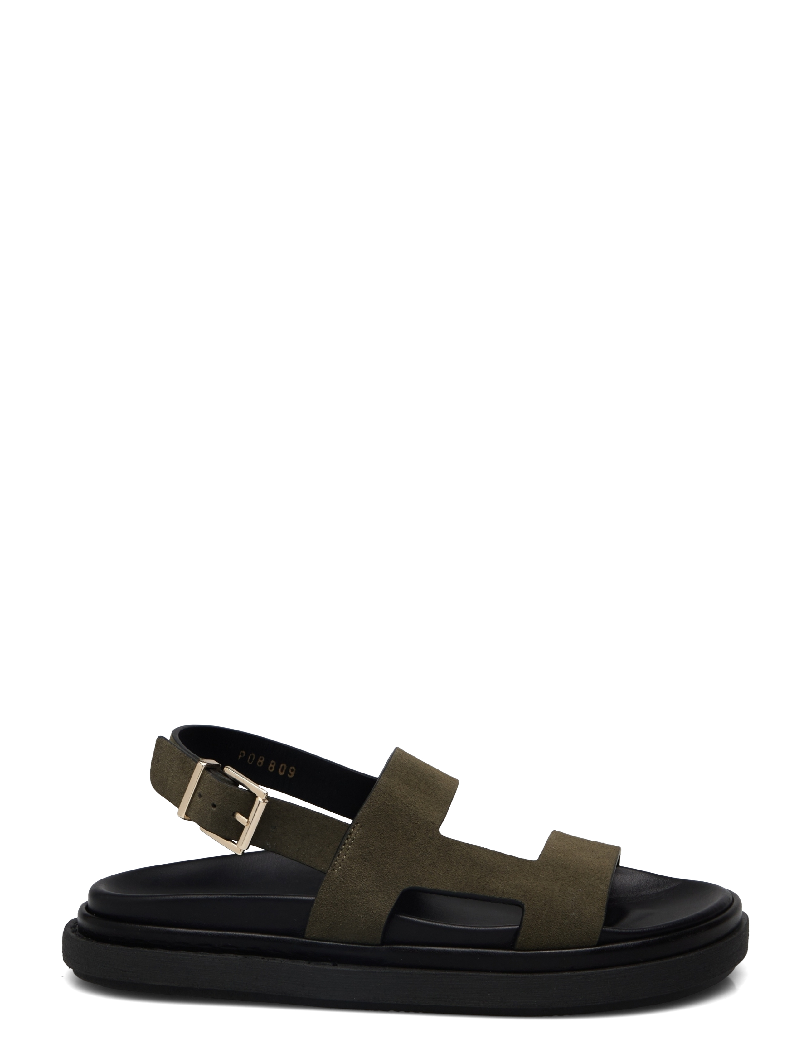 ALOHAS - Lorelei Suede Leather Sandals - suede khaki - 1