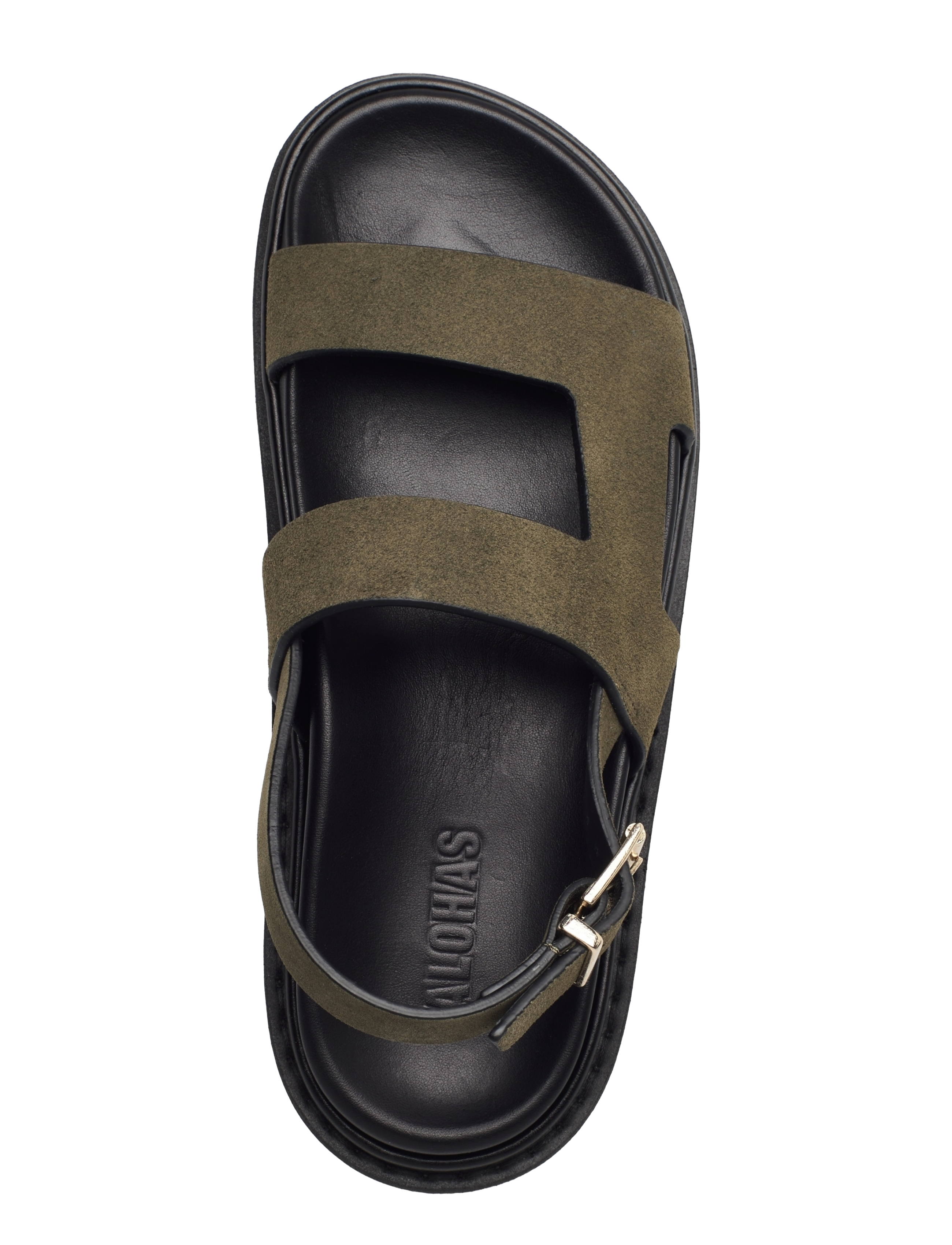 ALOHAS - Lorelei Suede Leather Sandals - suede khaki - 3