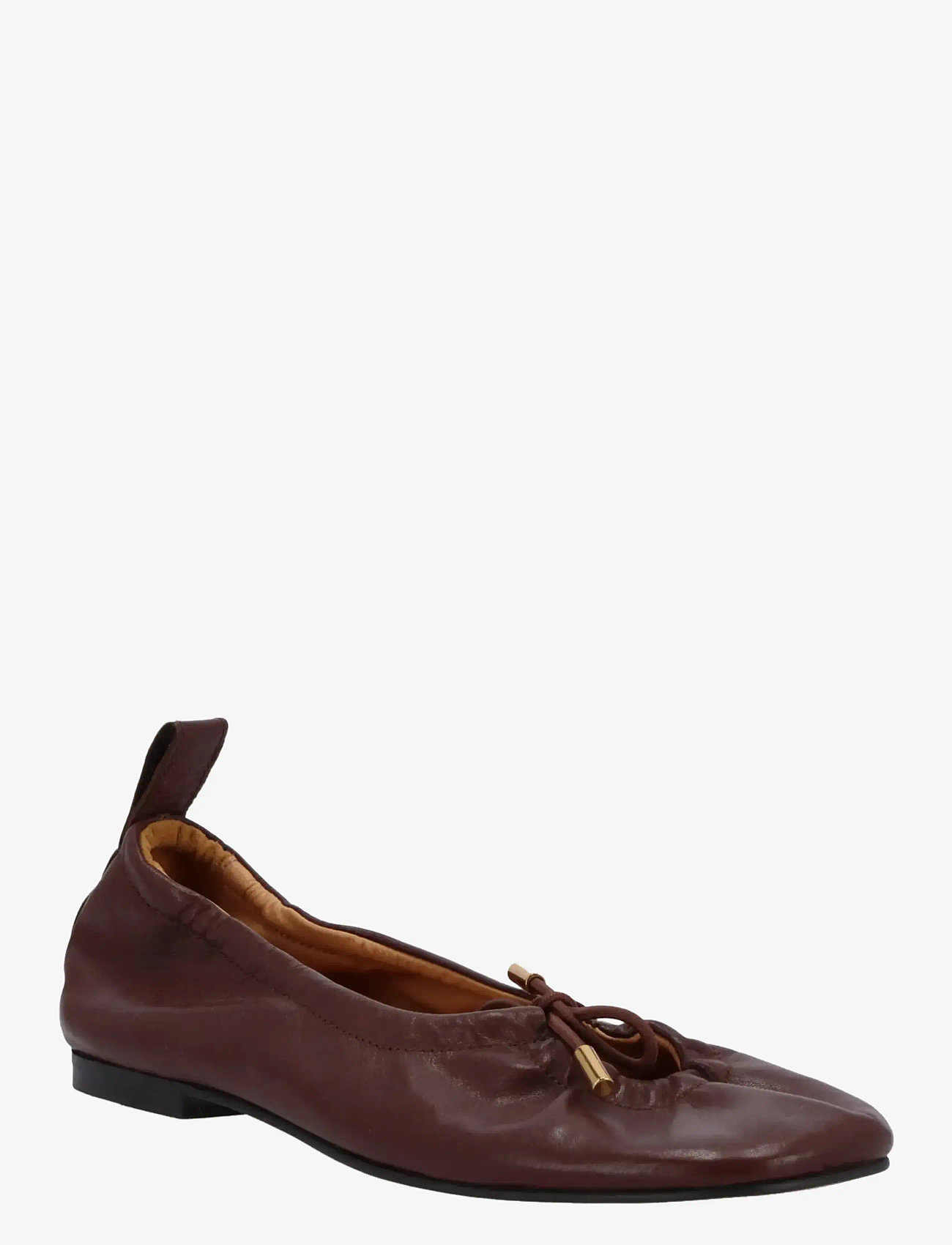 ALOHAS - Rosalind Patent Brown Leather Ballet Flats - særlige begivenheder - brown - 0