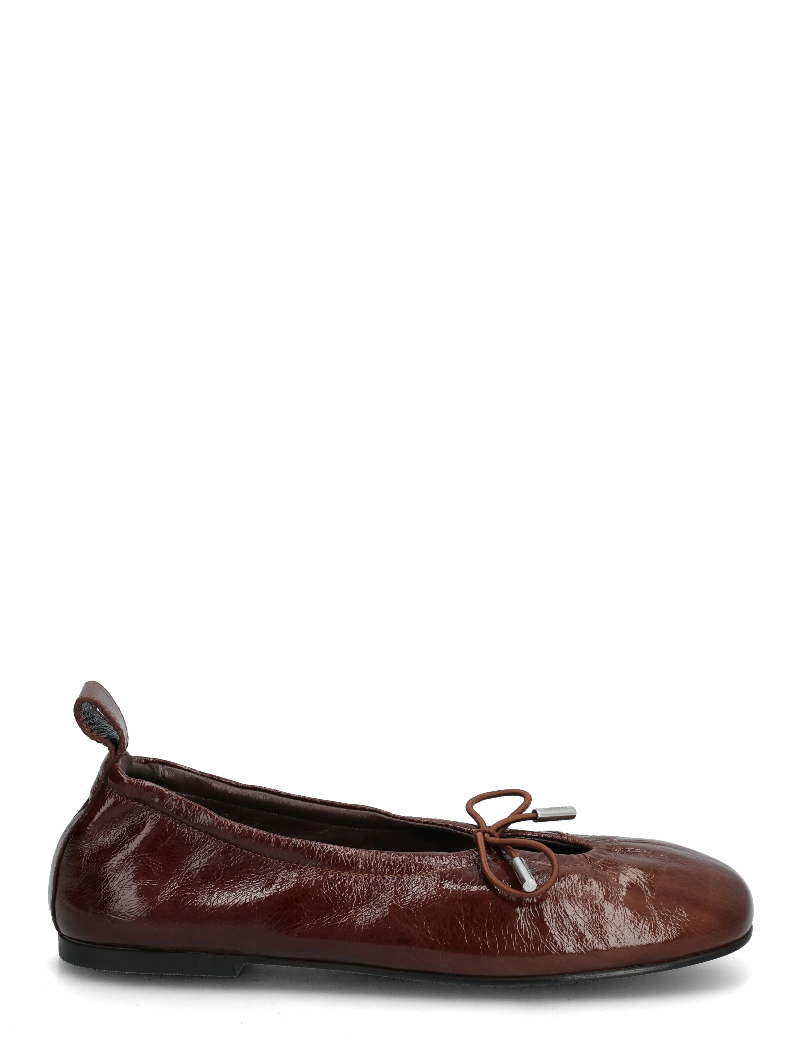 ALOHAS Rosalind Black Patent Leather Ballet Flats - Everyday Style - BROWN / brown