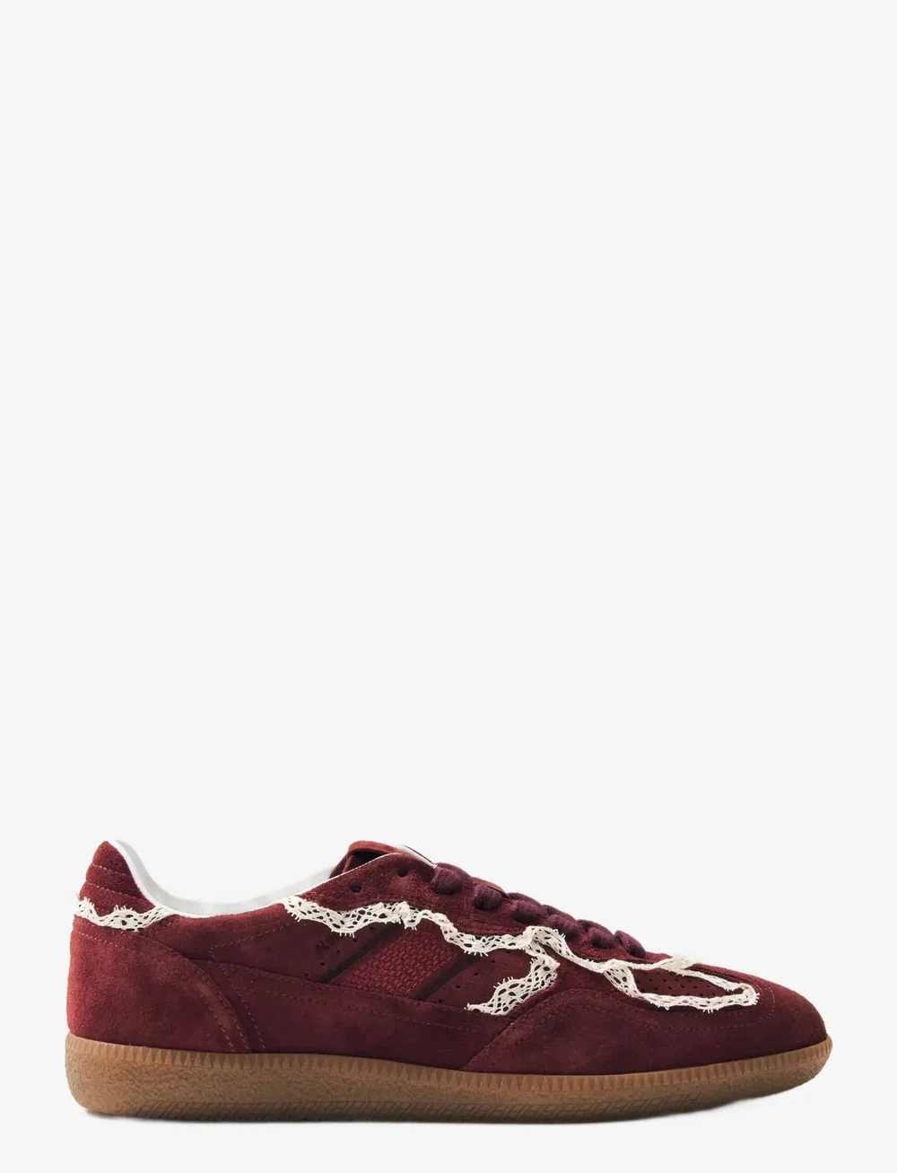 ALOHAS - Tb.490 Crochet Cream Leather Sneakers - madala säärega tossud - burgundy - 1