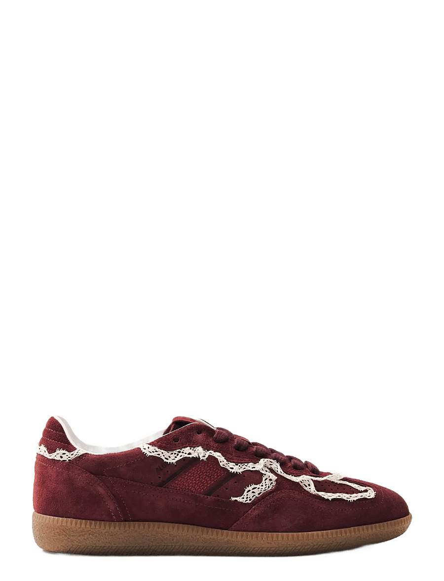 ALOHAS - Tb.490 Crochet Navy Leather Sneakers - konfirmation - burgundy - 1