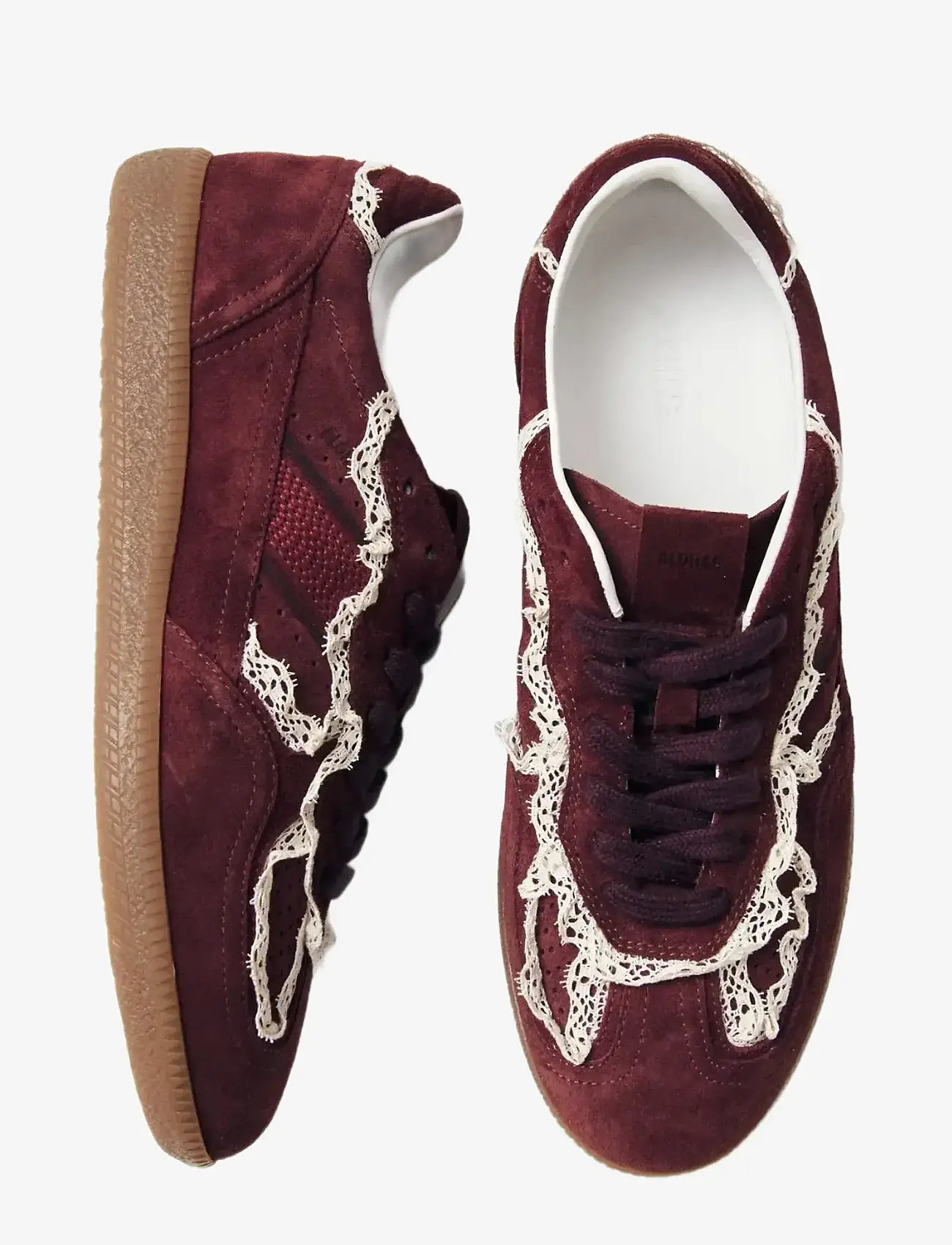 ALOHAS - Tb.490 Crochet Burgundy Leather Sneakers - konfirmation - burgundy - 2