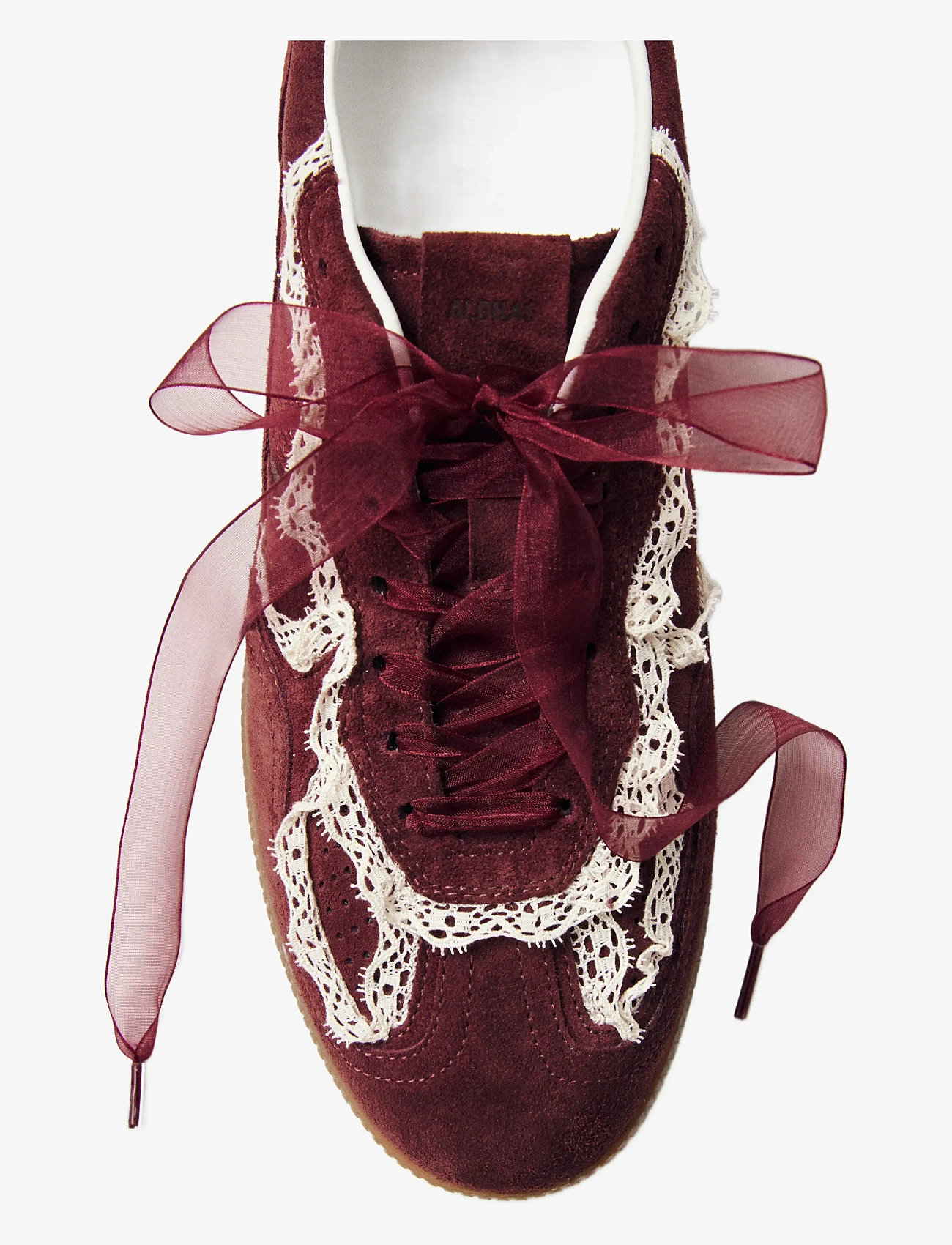 ALOHAS - Tb.490 Crochet Burgundy Leather Sneakers - konfirmation - burgundy - 3