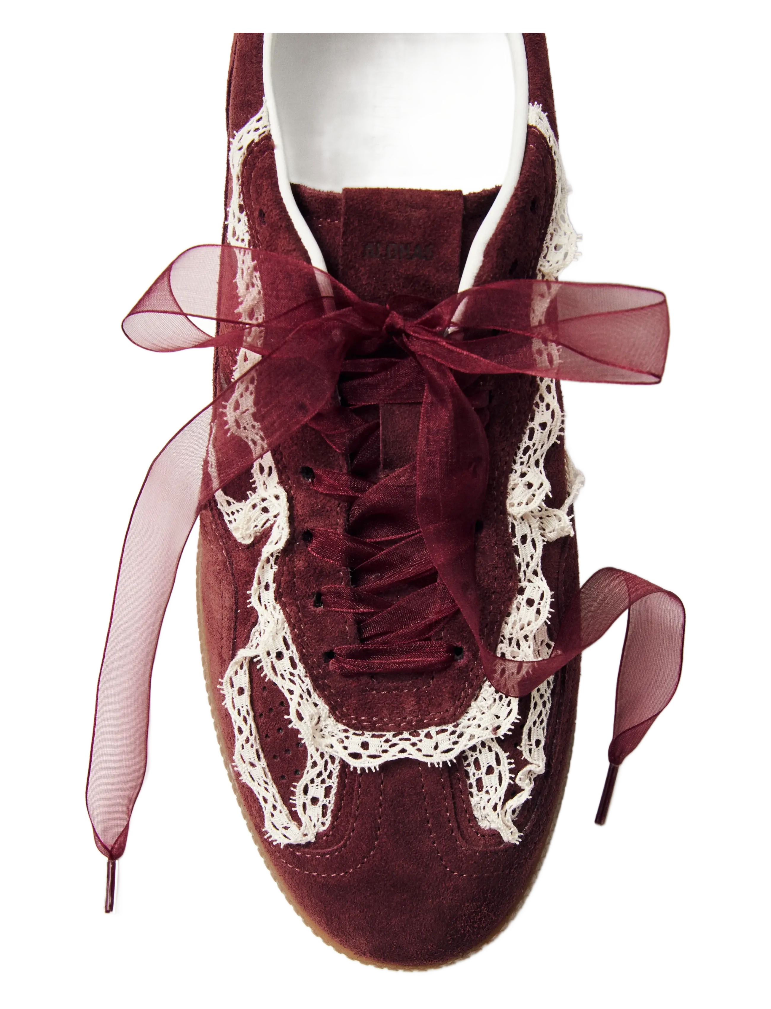 ALOHAS - Tb.490 Crochet Navy Leather Sneakers - konfirmation - burgundy - 3