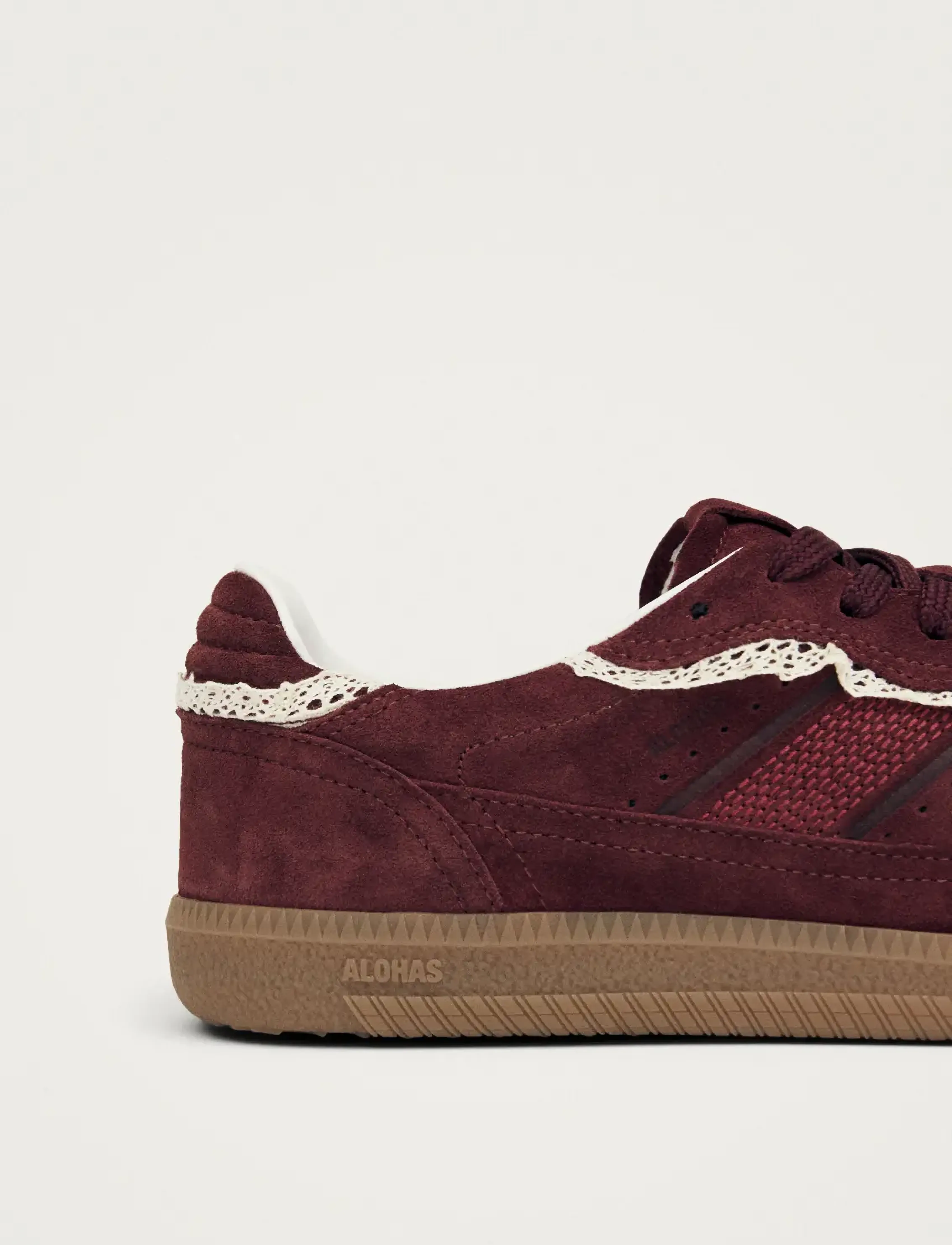 ALOHAS - Tb.490 Crochet Navy Leather Sneakers - konfirmation - burgundy - 4